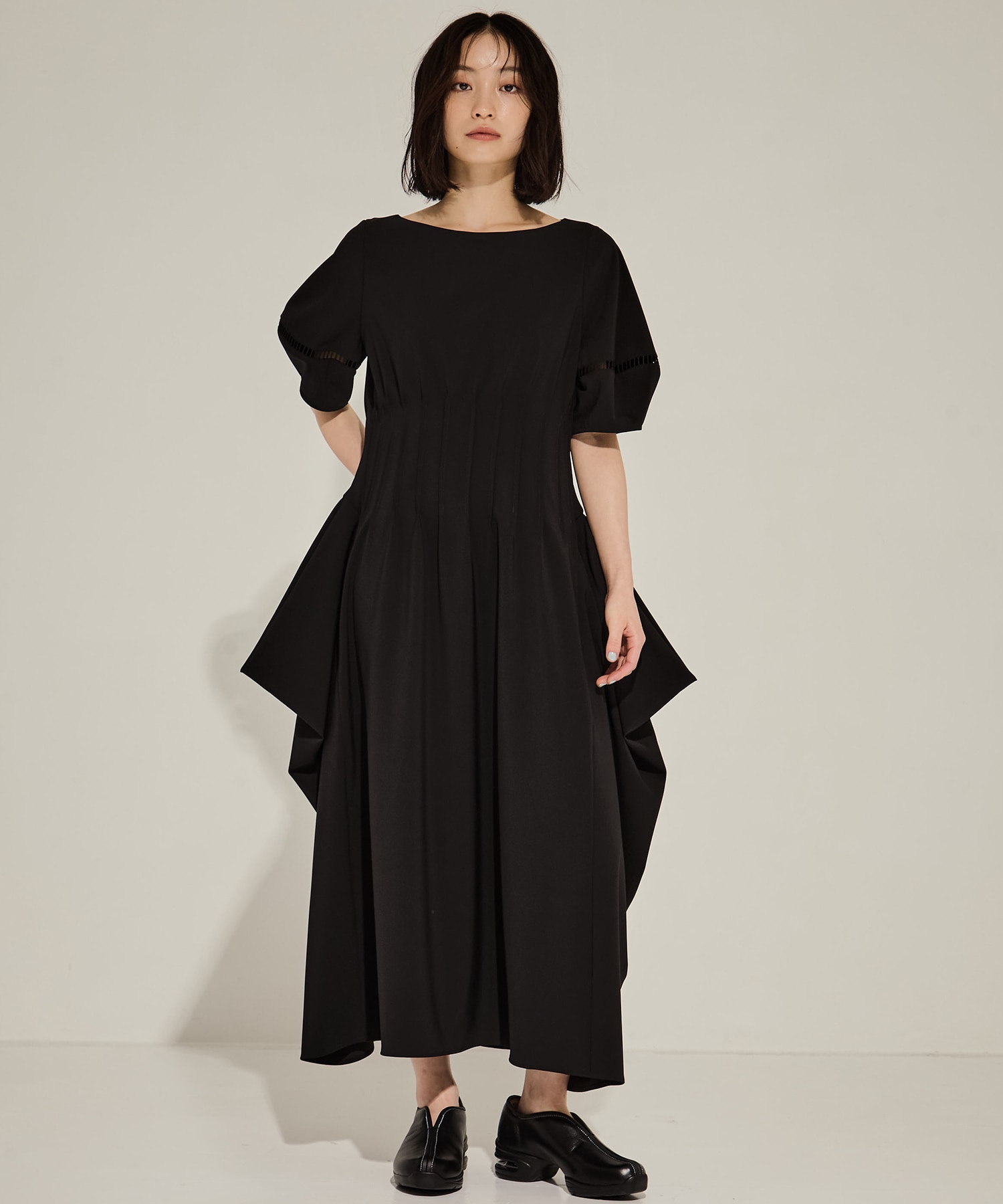 PIN TUCK VOLIME SLEEVE DRESS STUDIOUS