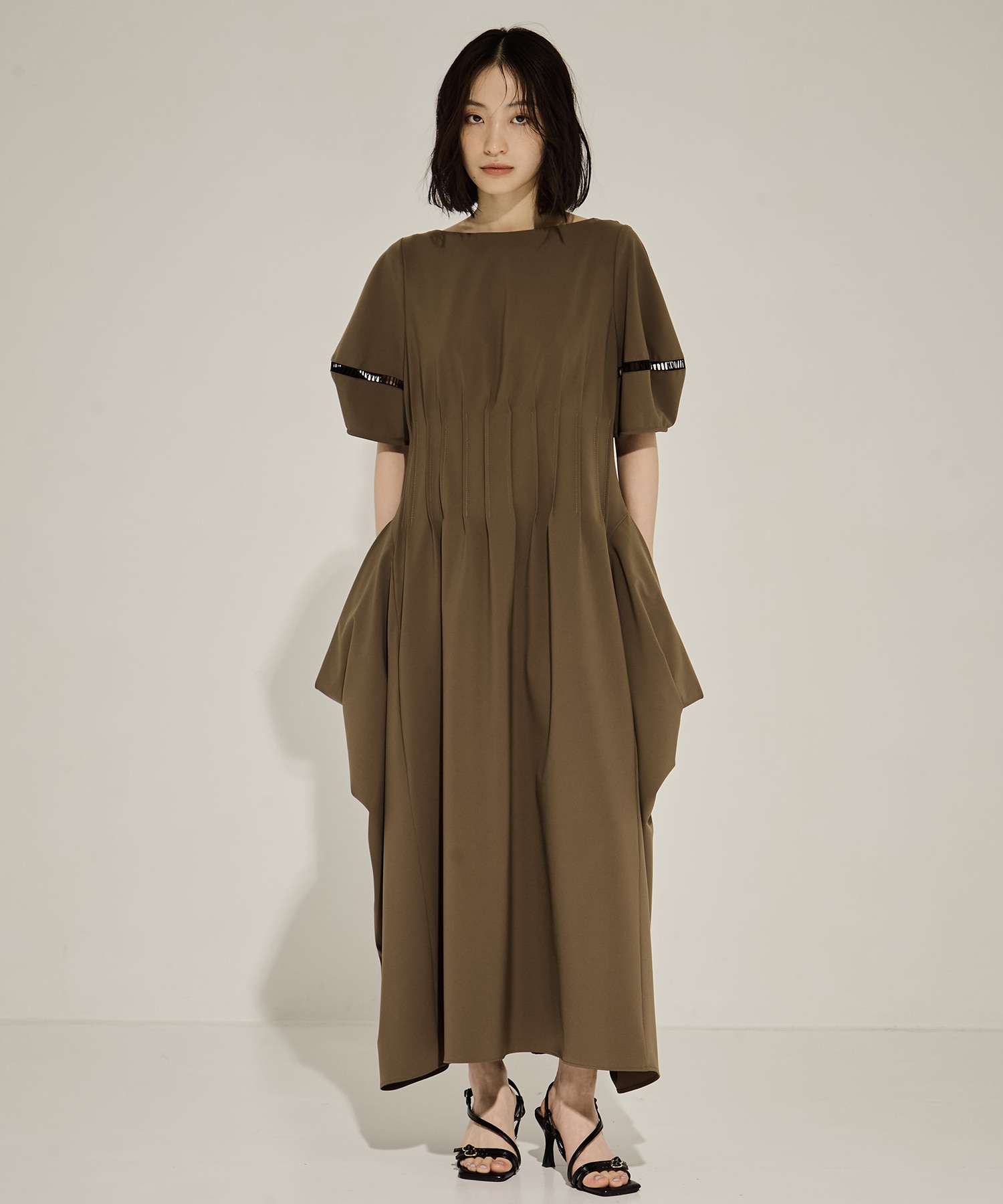 PIN TUCK VOLIME SLEEVE DRESS STUDIOUS