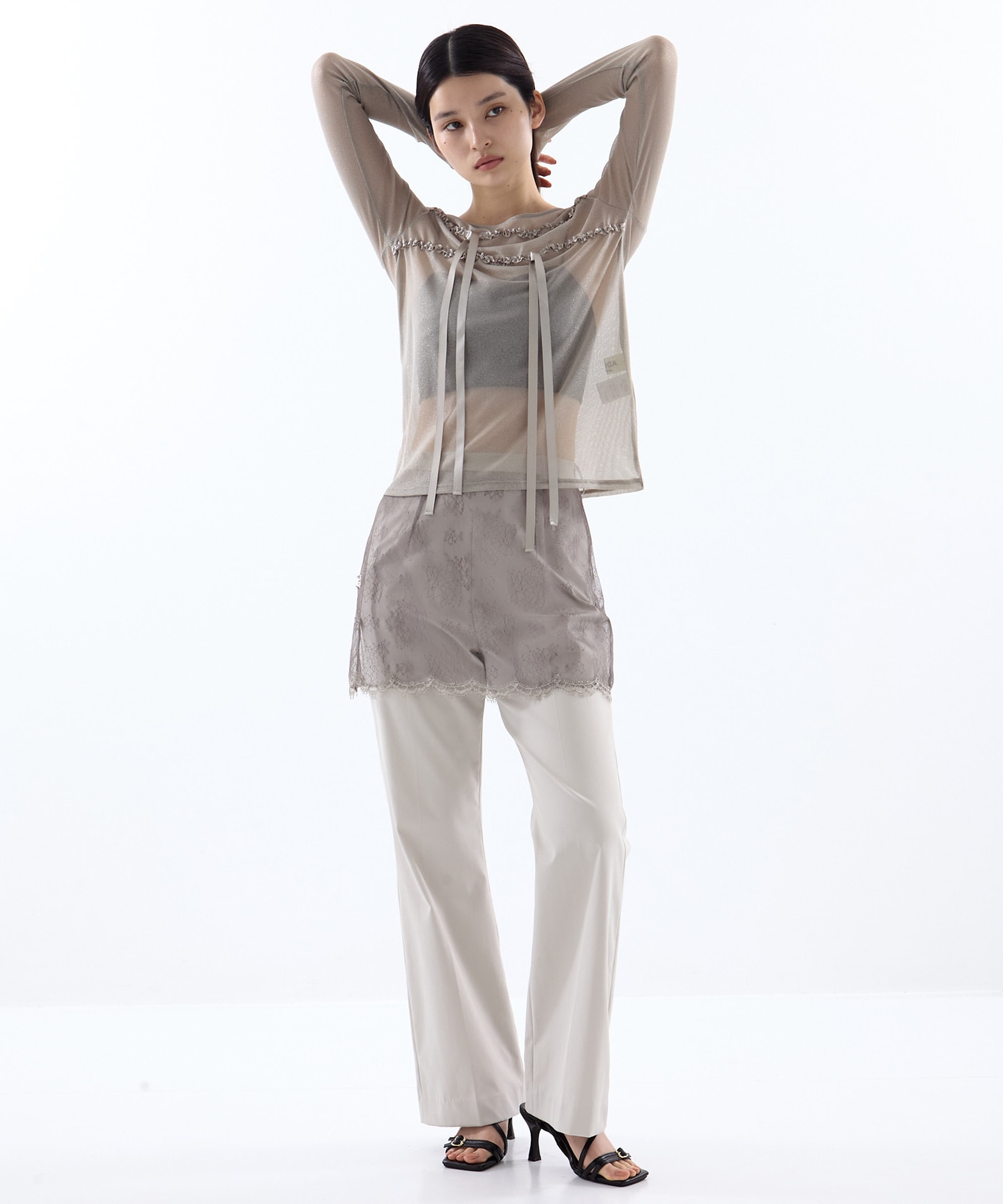 別注SHEER RIBON SKIN TOPS HOUGA