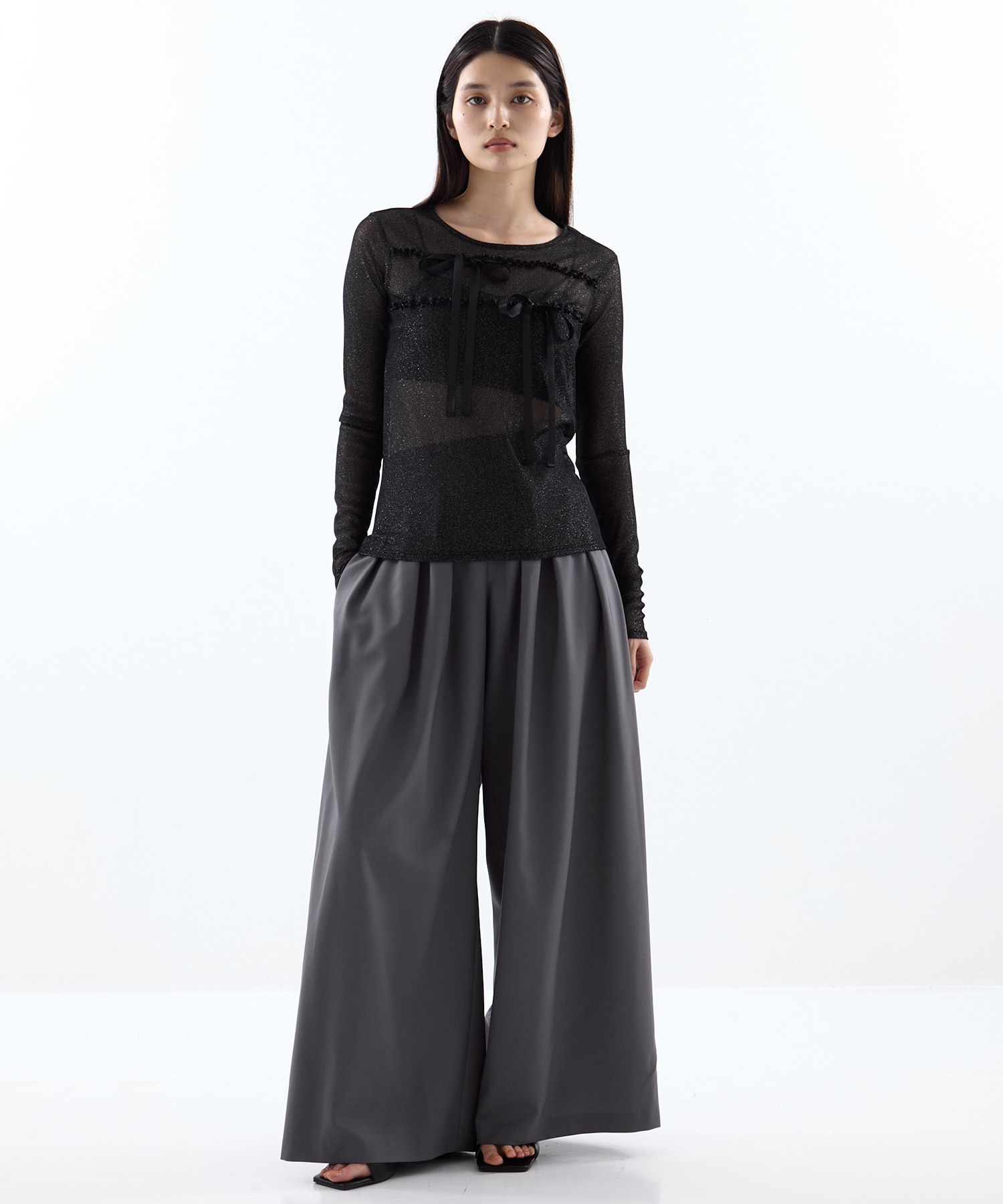 別注SHEER RIBON SKIN TOPS HOUGA