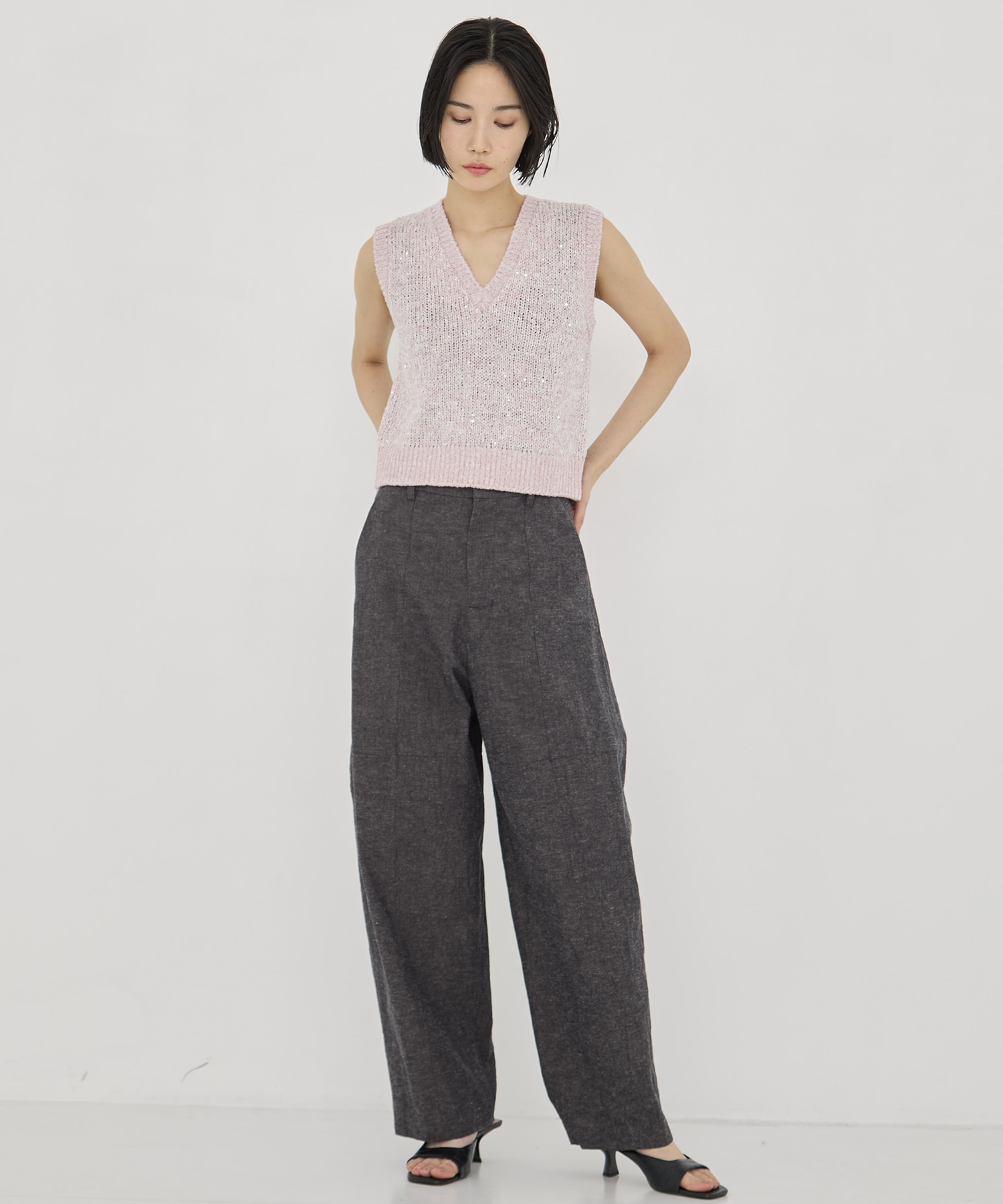 Lila Sequinned knit pullover AKIRANAKA