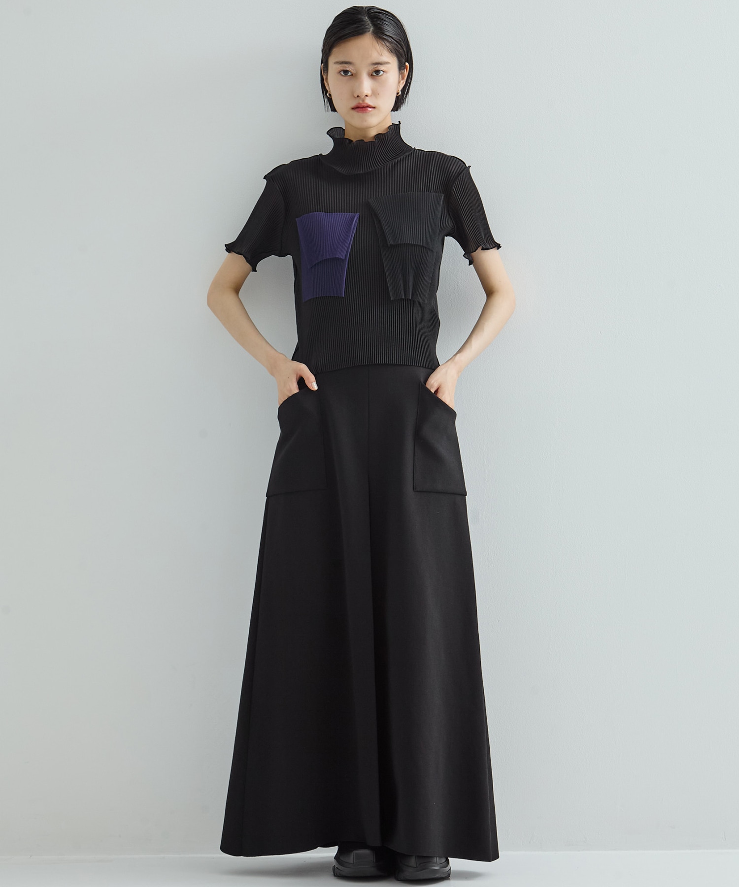 別注SHEER SHORT HIGHNECK SLEEVE TOP kotohayokozawa
