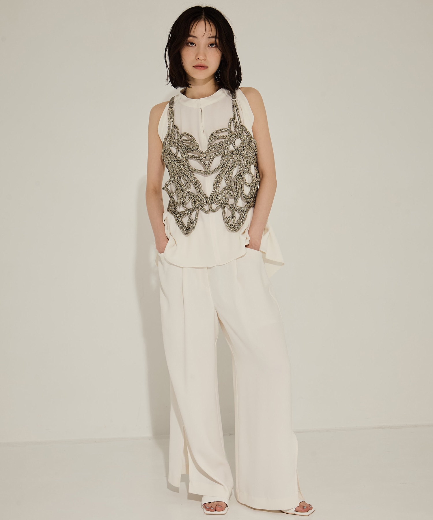 Embroidery Metalic Camisole MUKASA