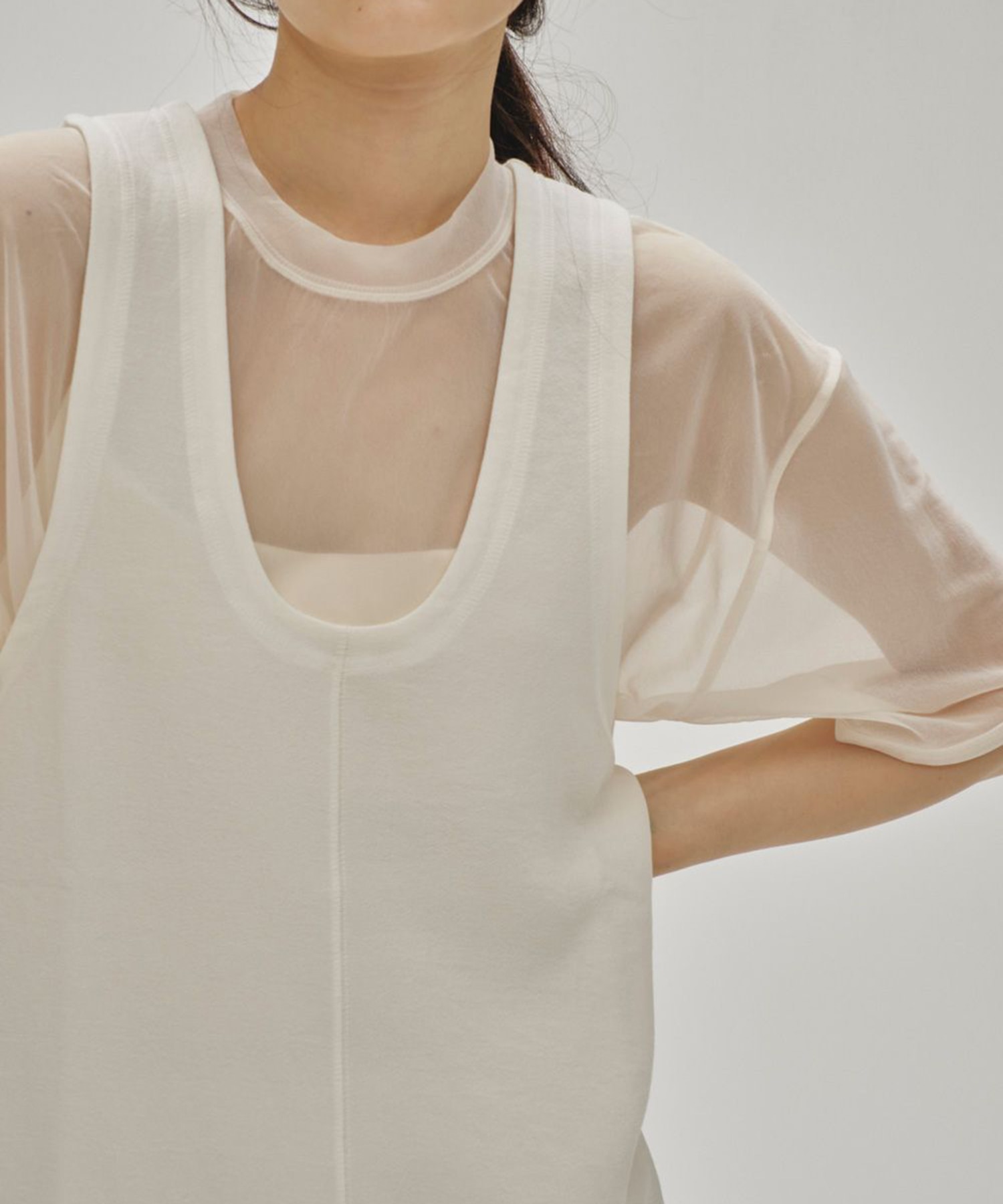 Halfsleeve Sheer T-shirts TODAYFUL