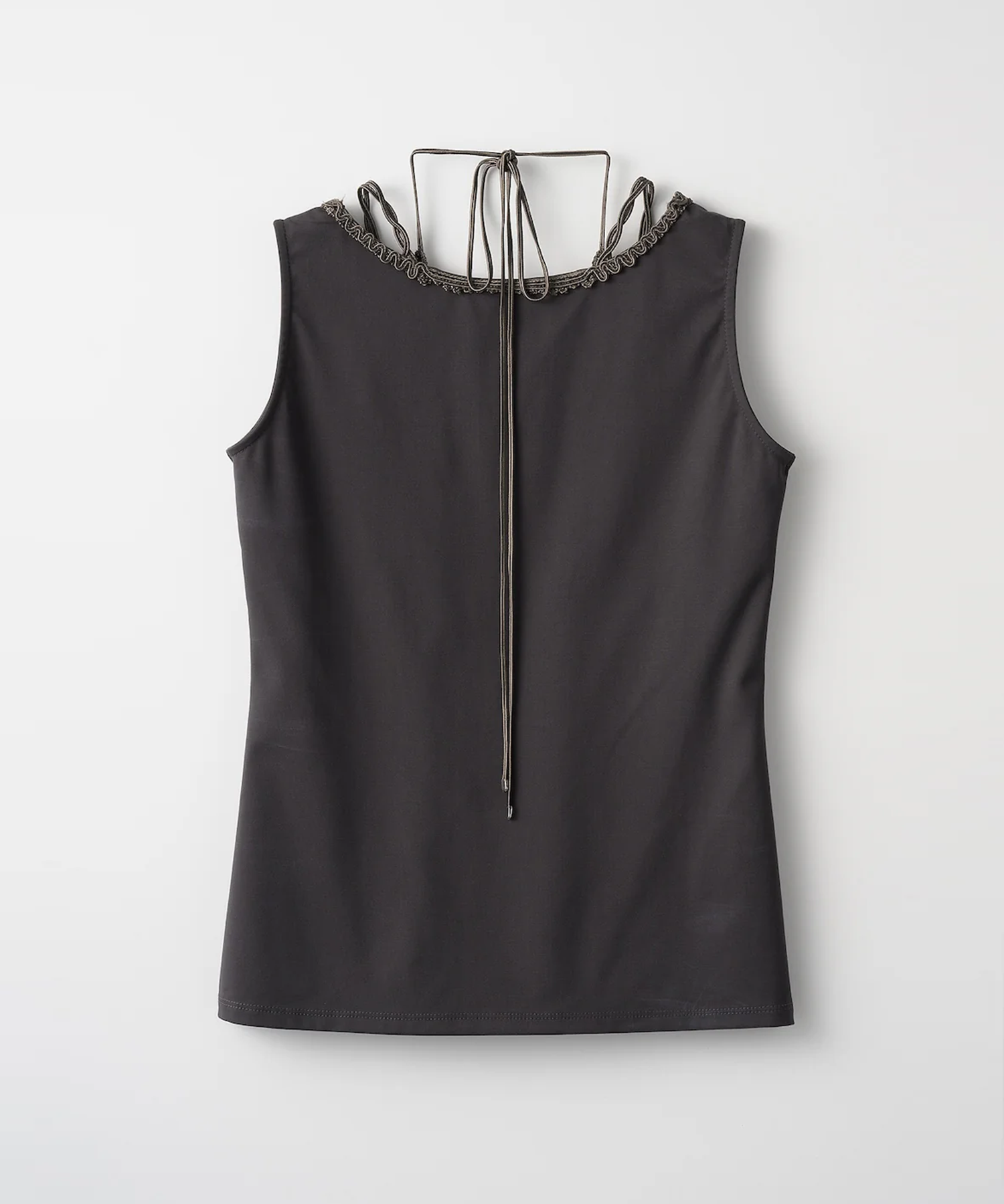 Vine embroidered jersey tank tops MURRAL