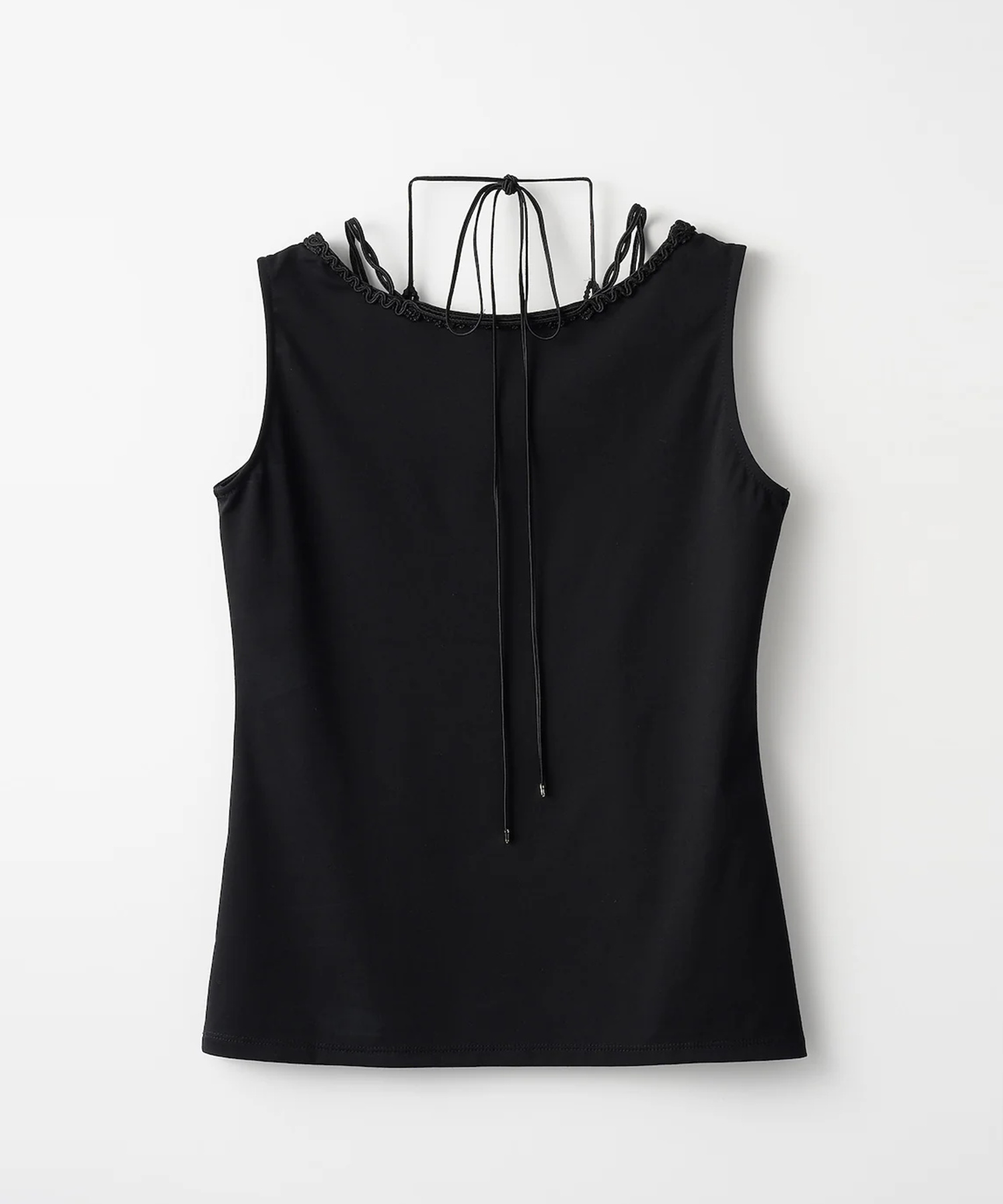 Vine embroidered jersey tank tops MURRAL