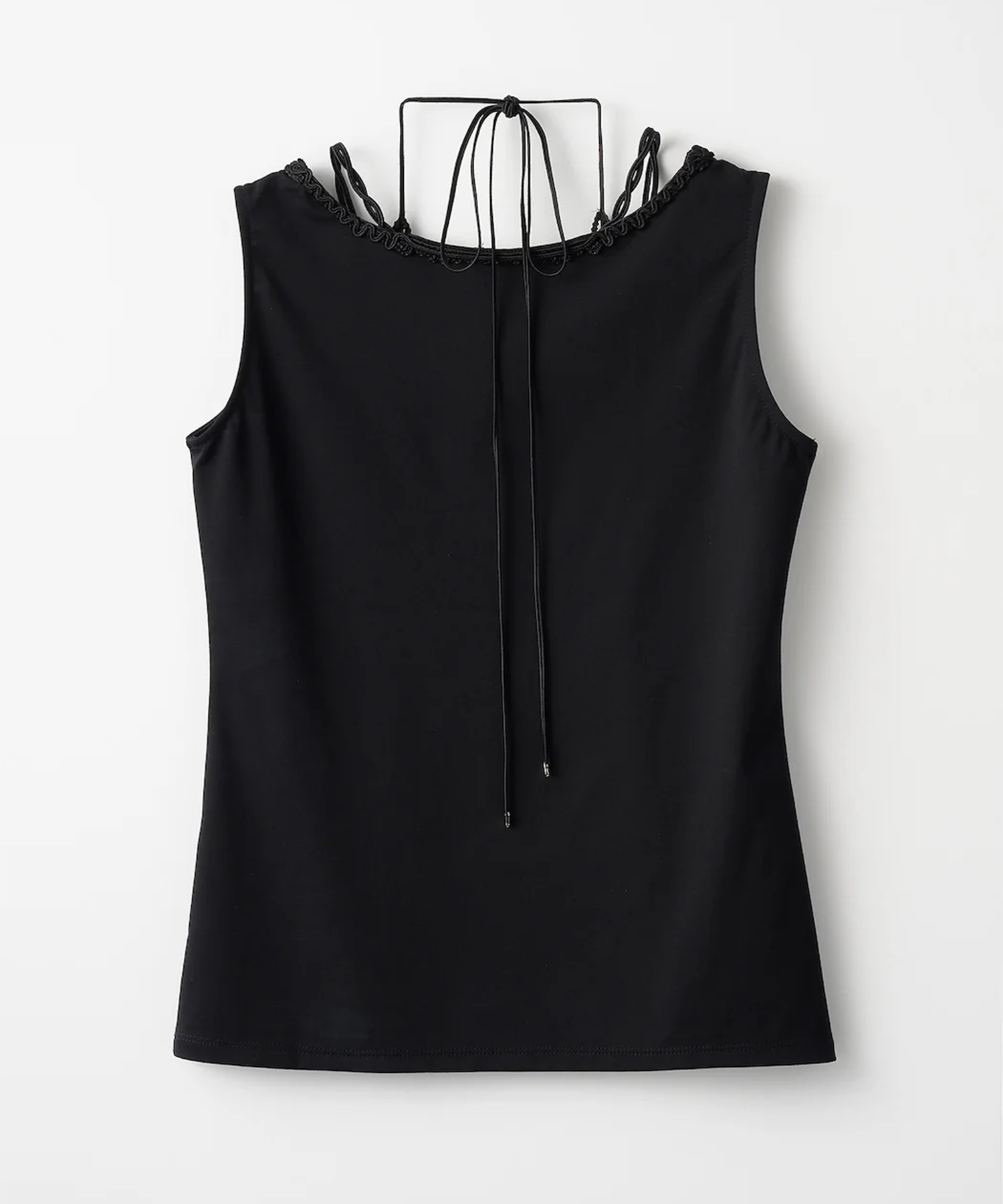 Vine embroidered jersey tank tops MURRAL