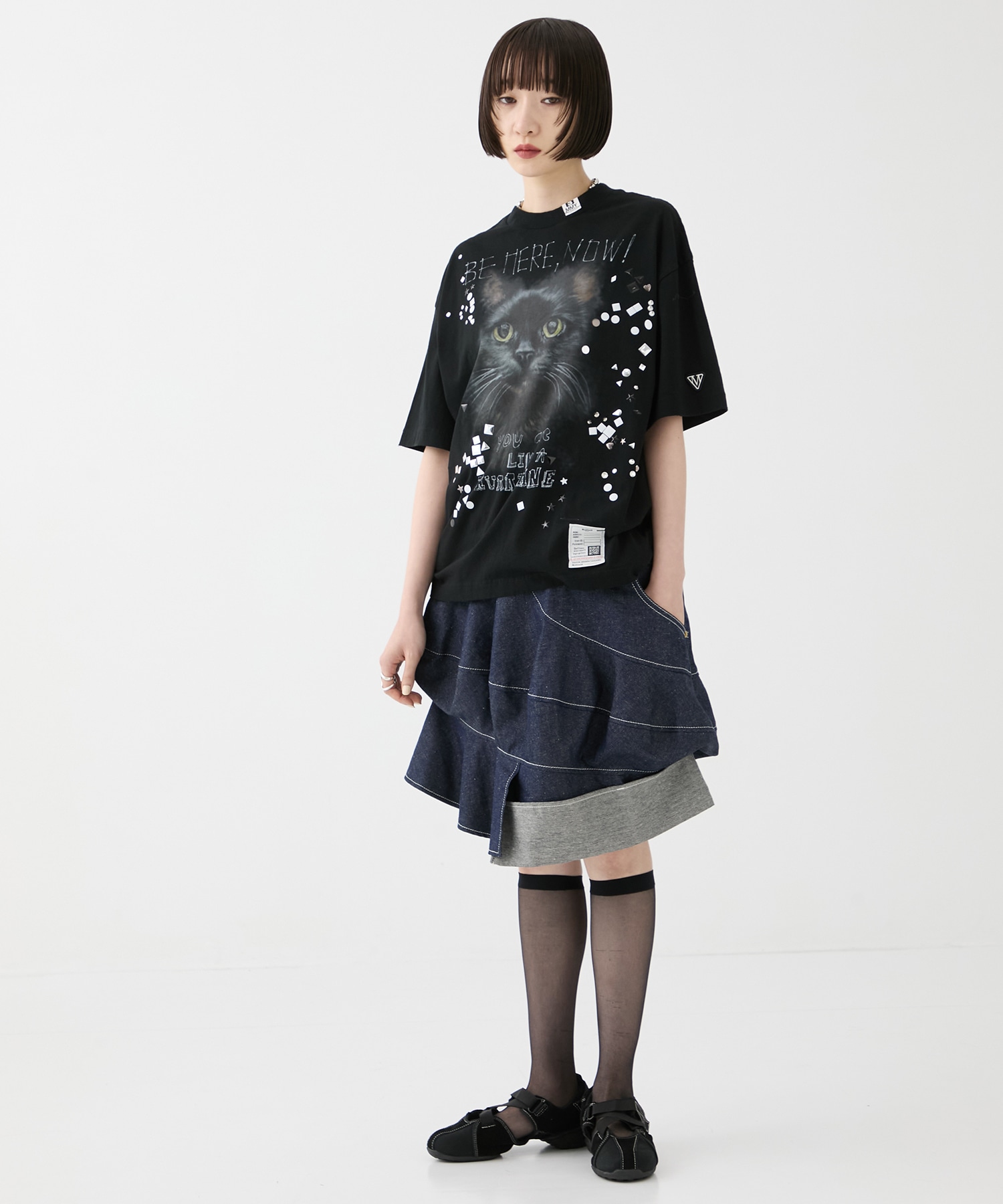 EMBELLISHED DISTRESSED TEE Maison MIHARA YASUHIRO