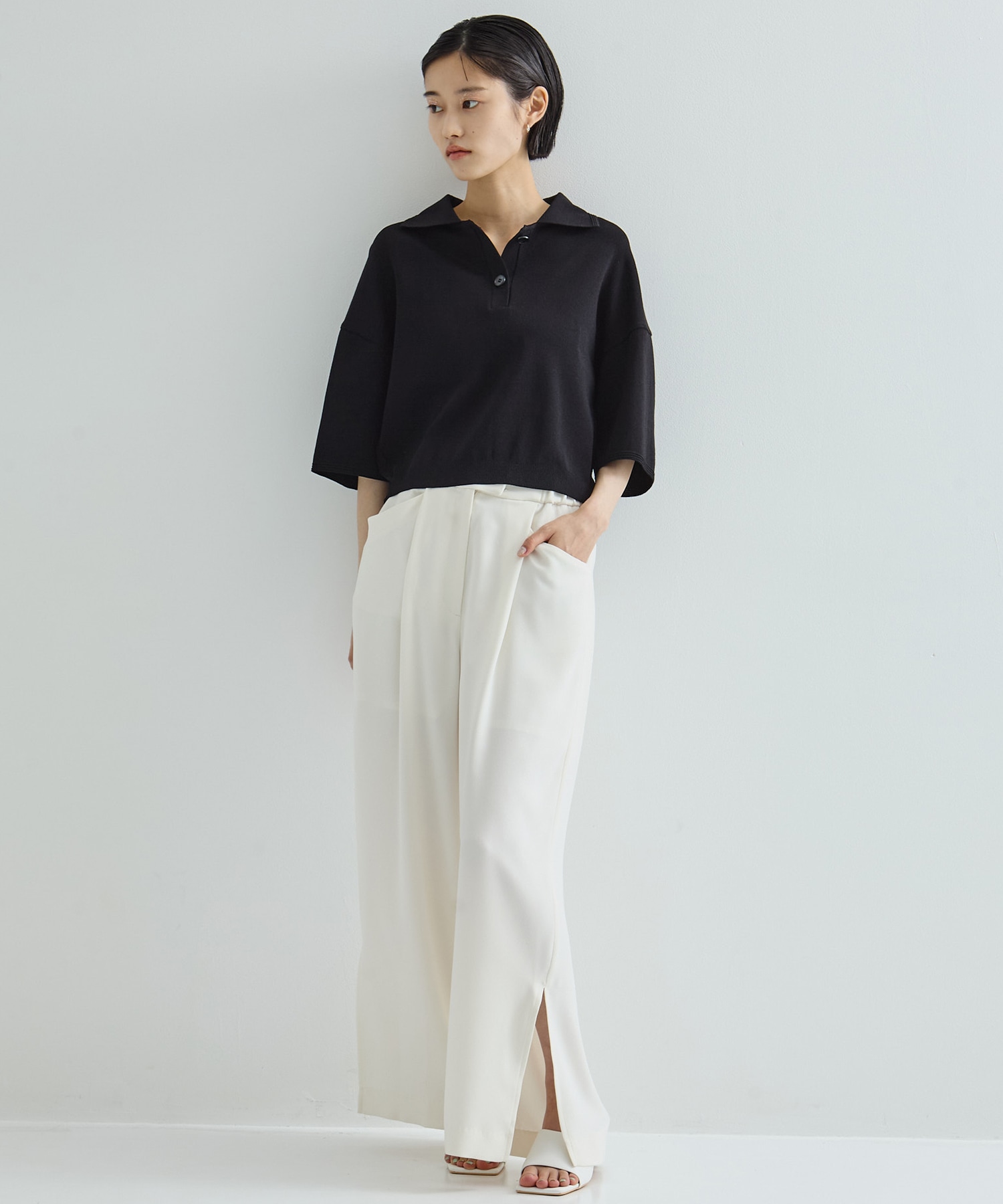 別注POLO KNIT TOPS WRAPINKNOT