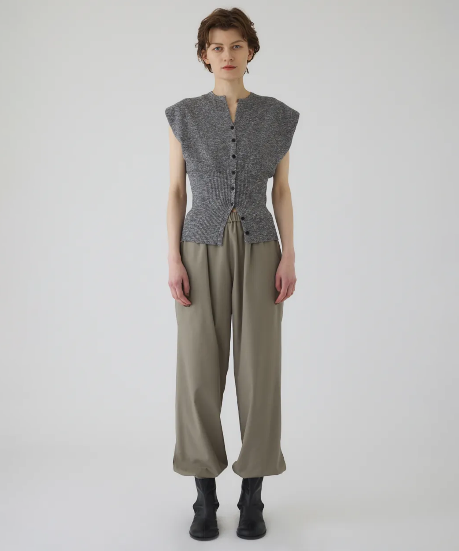 Mix yarn rib knit RIM.ARK