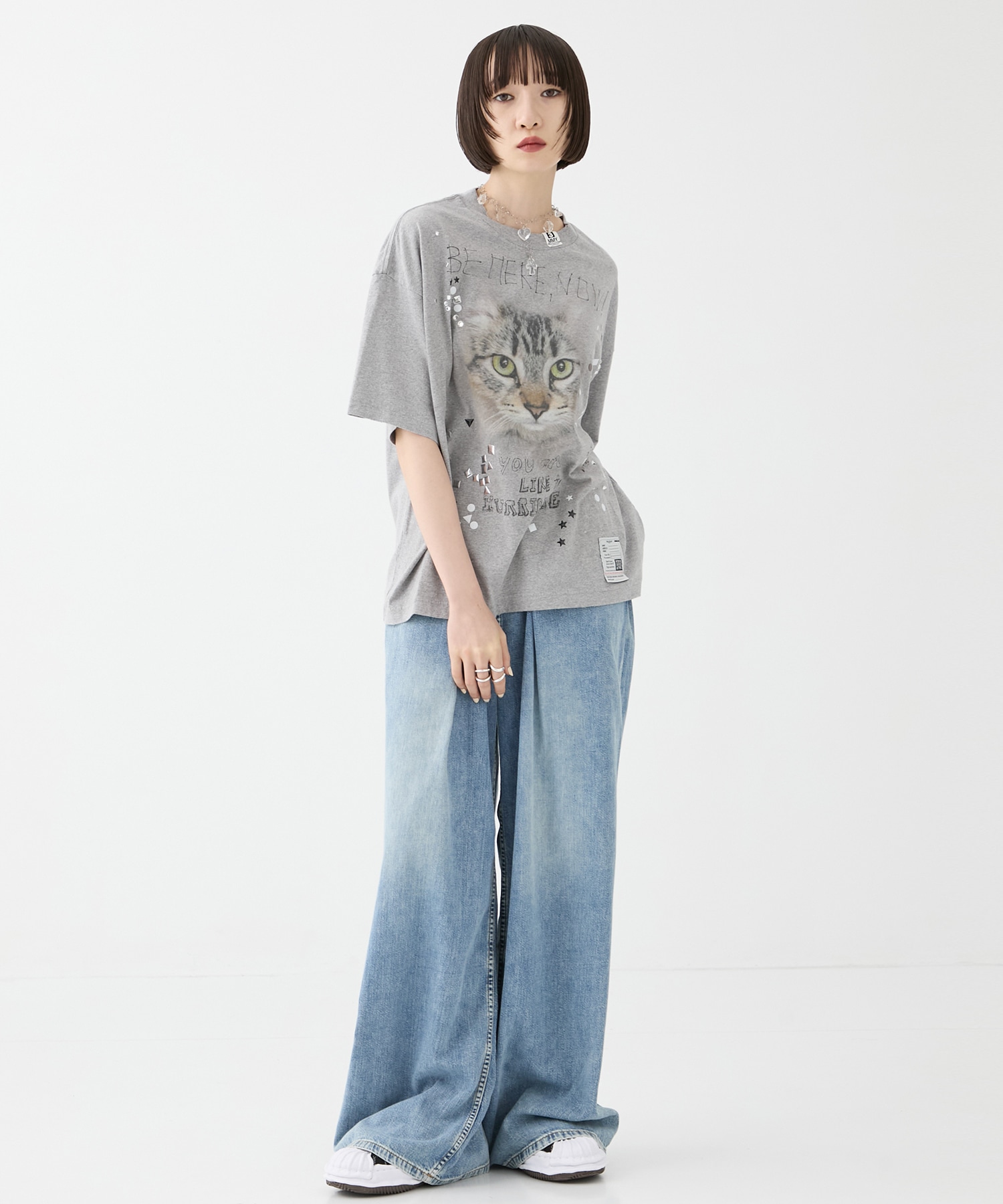 別注 WASHED DENIM FOLDED WIDE PANTS (SHORT LENGTH) JOHN LAWRENCE SULLIVAN