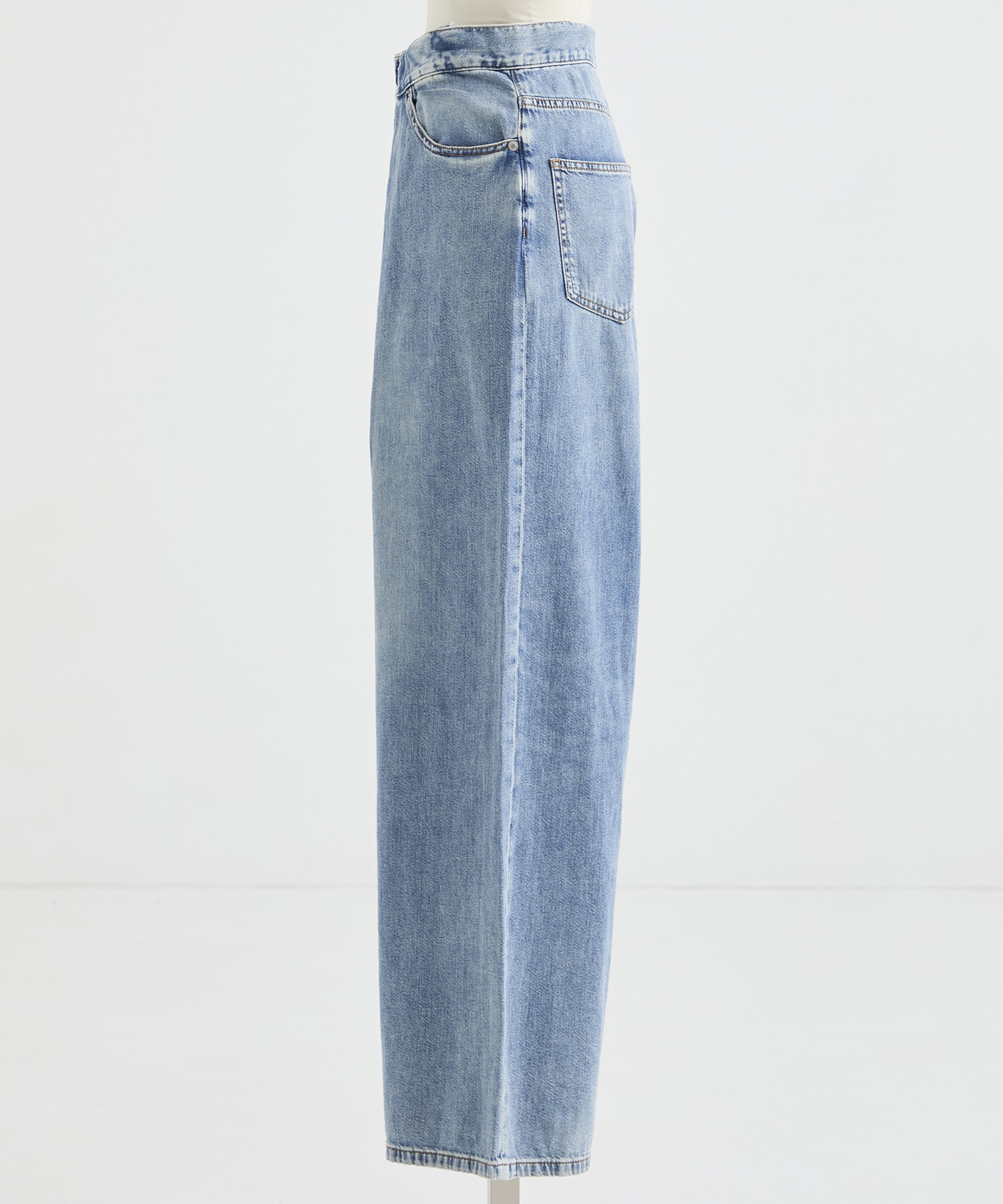 別注 WASHED DENIM FOLDED WIDE PANTS (SHORT LENGTH) JOHN LAWRENCE SULLIVAN