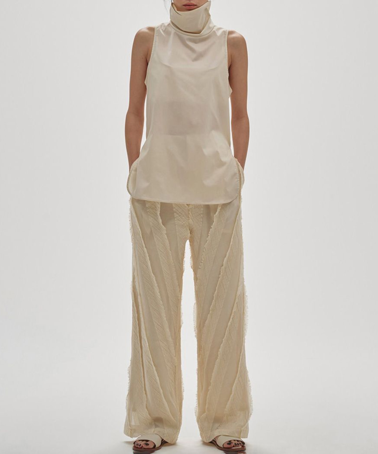 Sheer Jacquard Trousers TODAYFUL