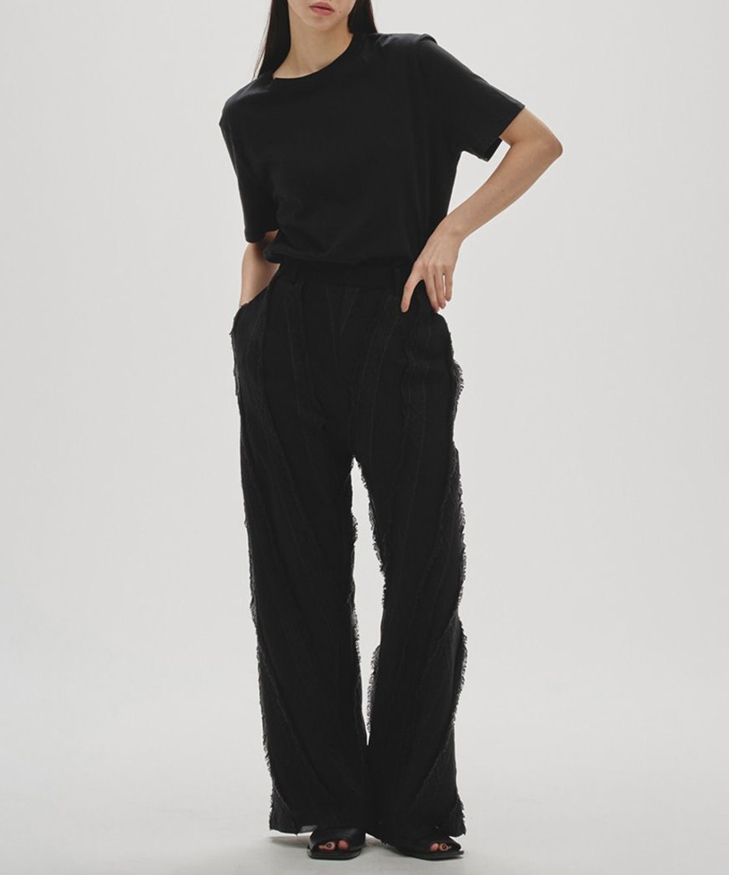Sheer Jacquard Trousers TODAYFUL