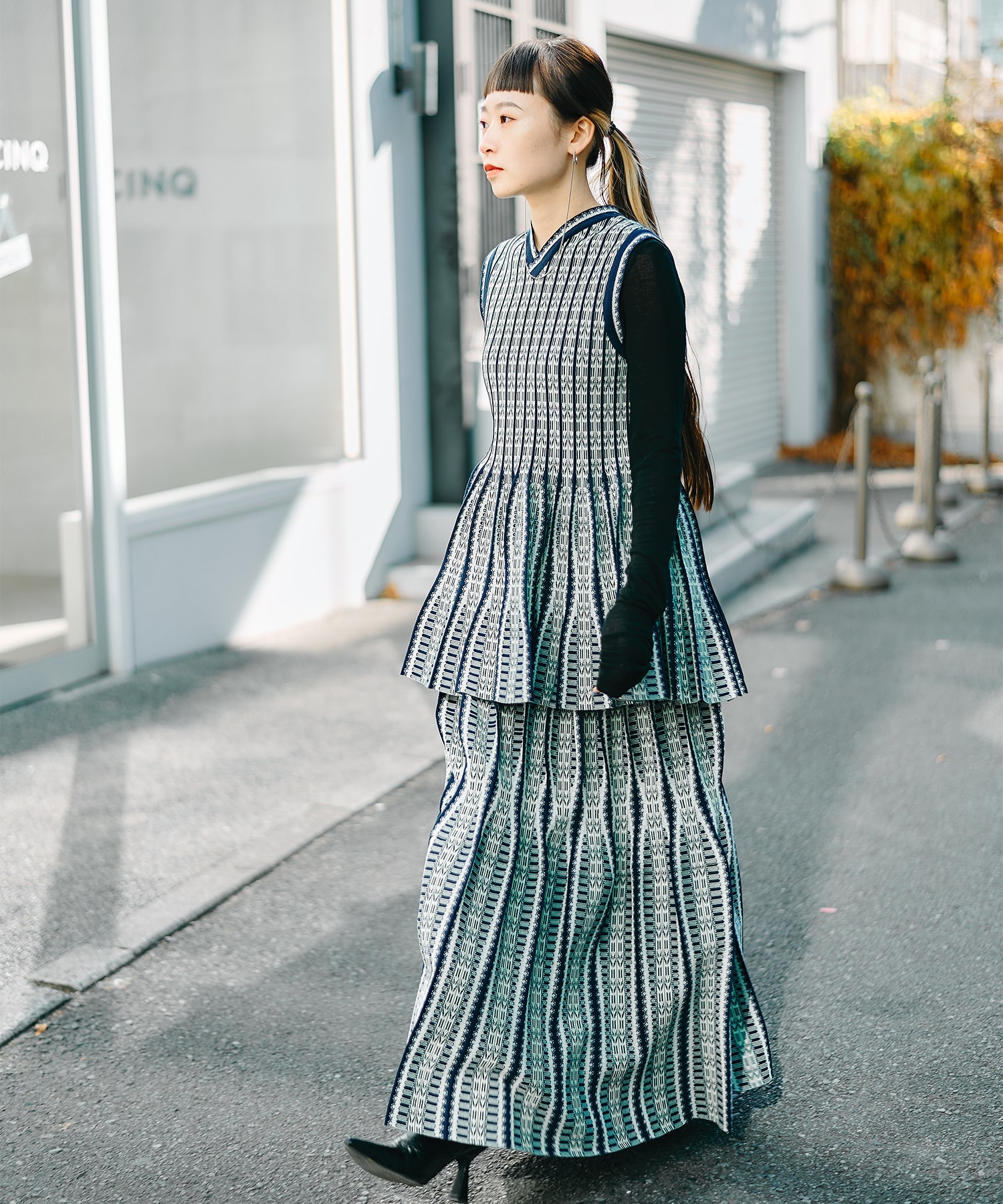 Lantern Knitted Volume Skirt Mame Kurogouchi