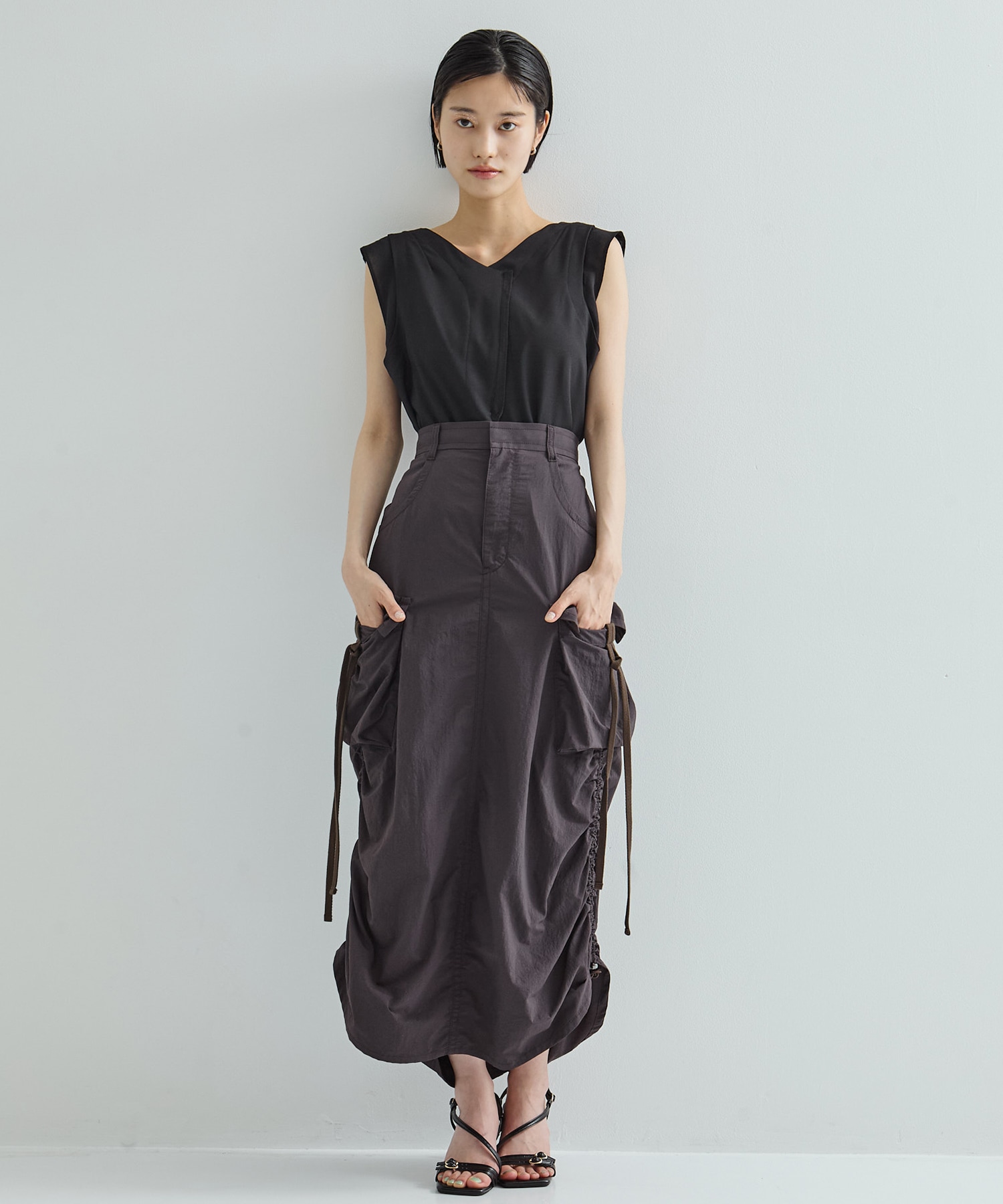 Drawstring Cargo Skirt STUDIOUS