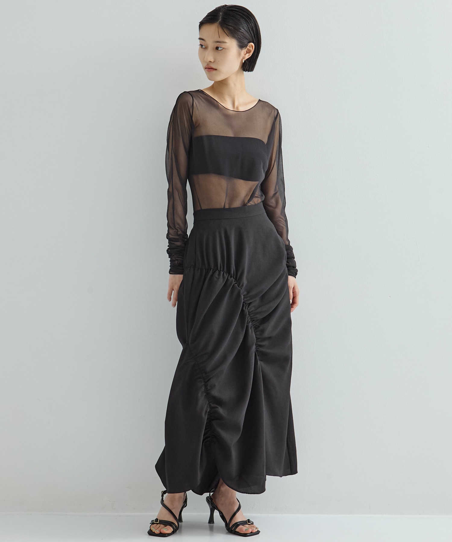 GATHER SHIRRING SKIRT STUDIOUS