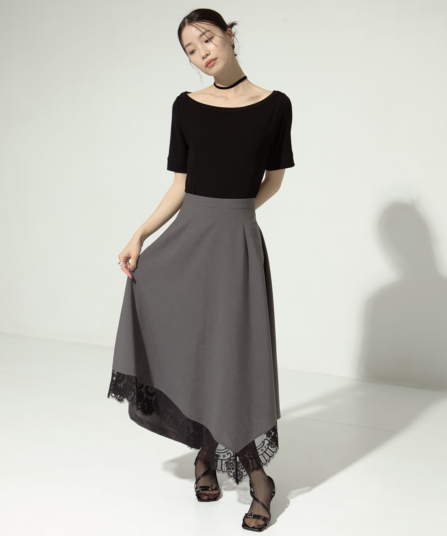 別注lace hem skirt AKANE UTSUNOMIYA