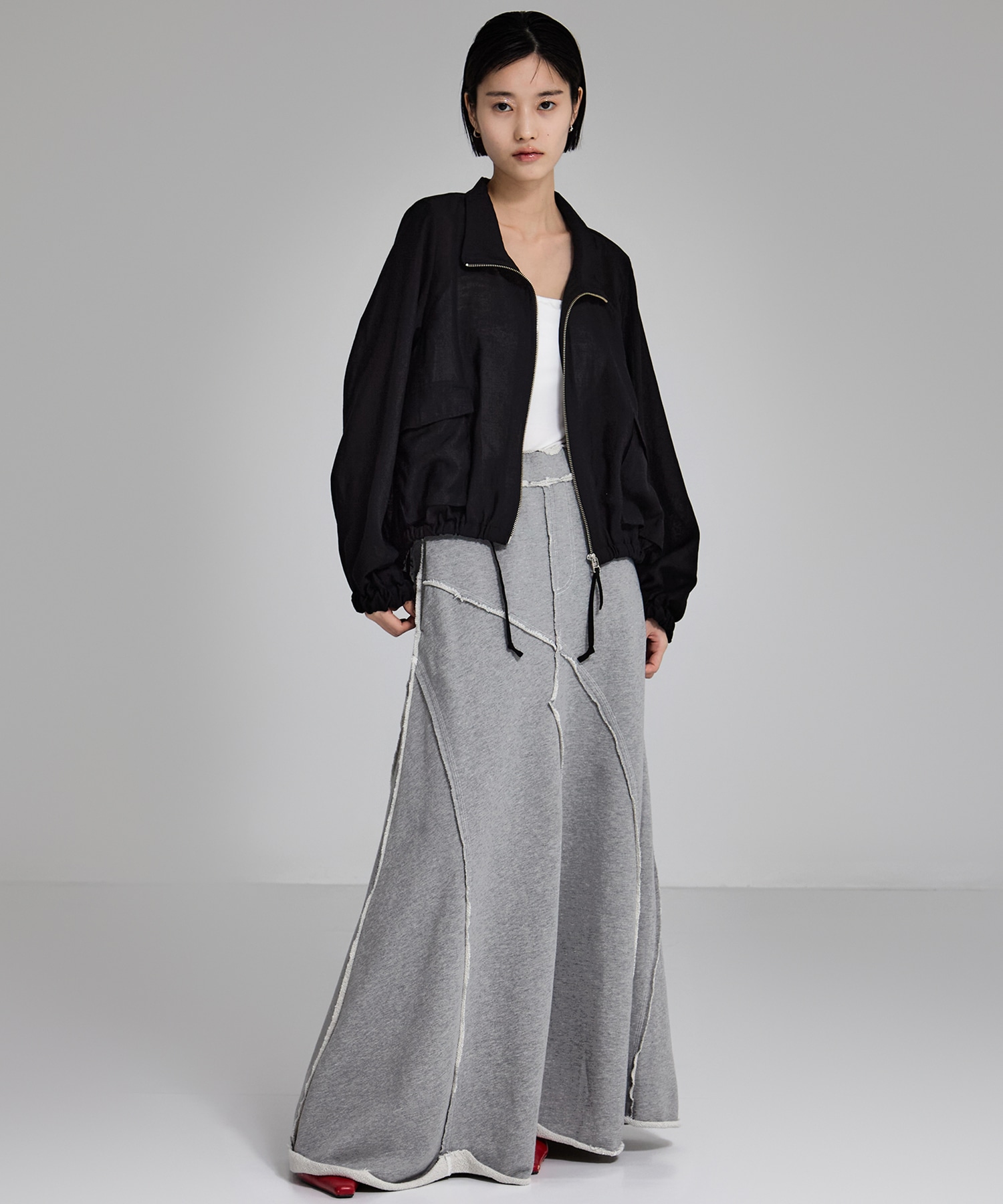 SHEER ZIP BLOUSON STUDIOUS