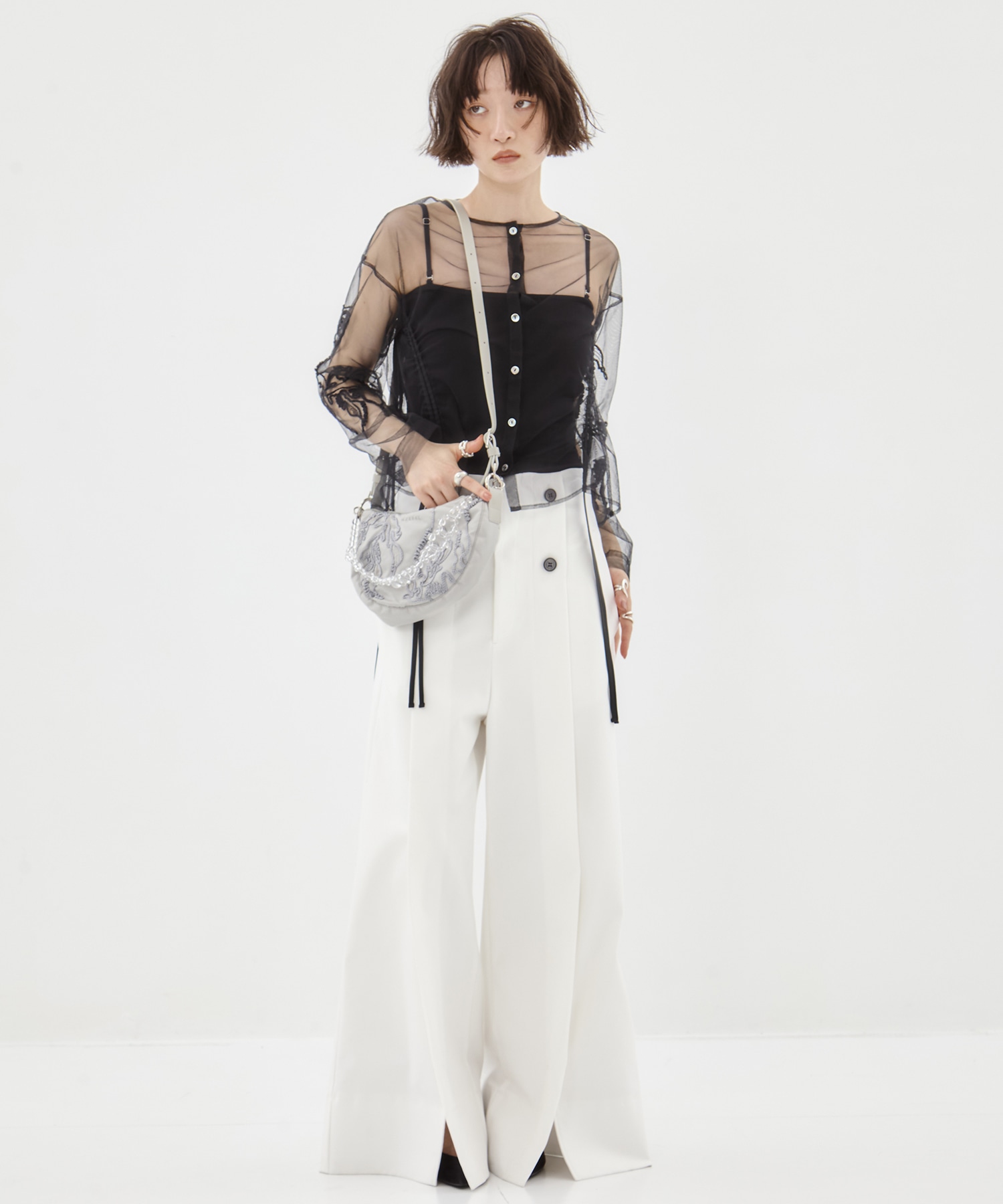 Sea pea embroidered bag MURRAL