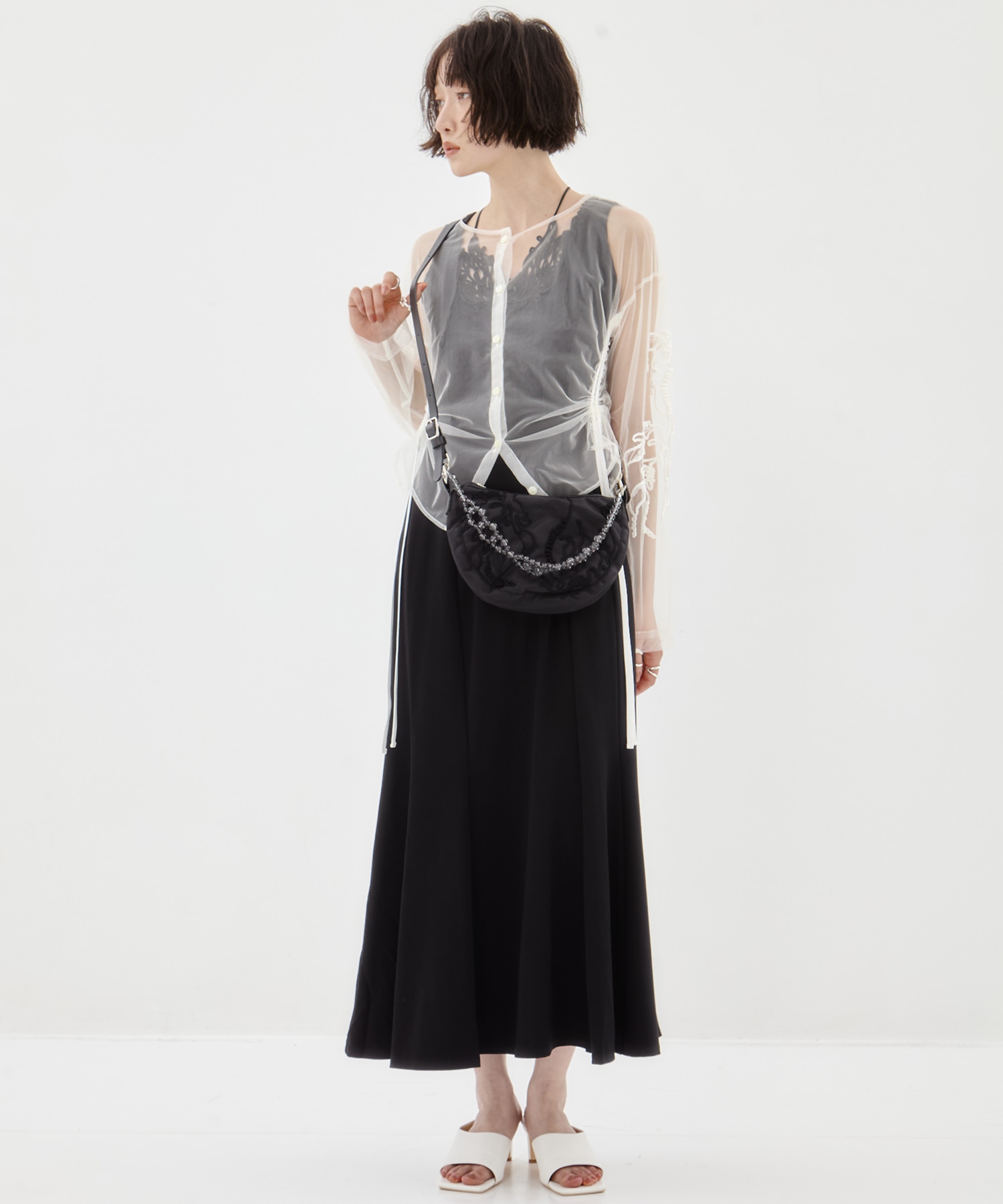 Sea pea embroidered bag MURRAL