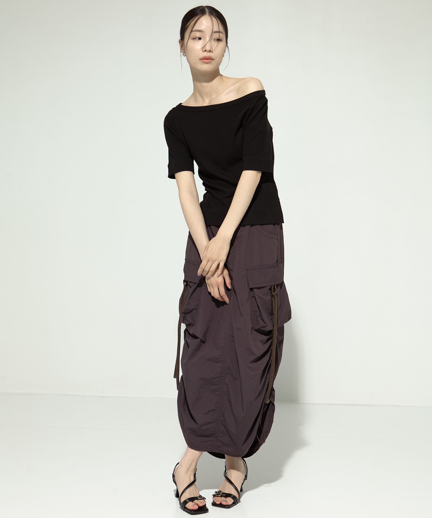 Luxury Smooth Boat Neck Tee STUDIOUS