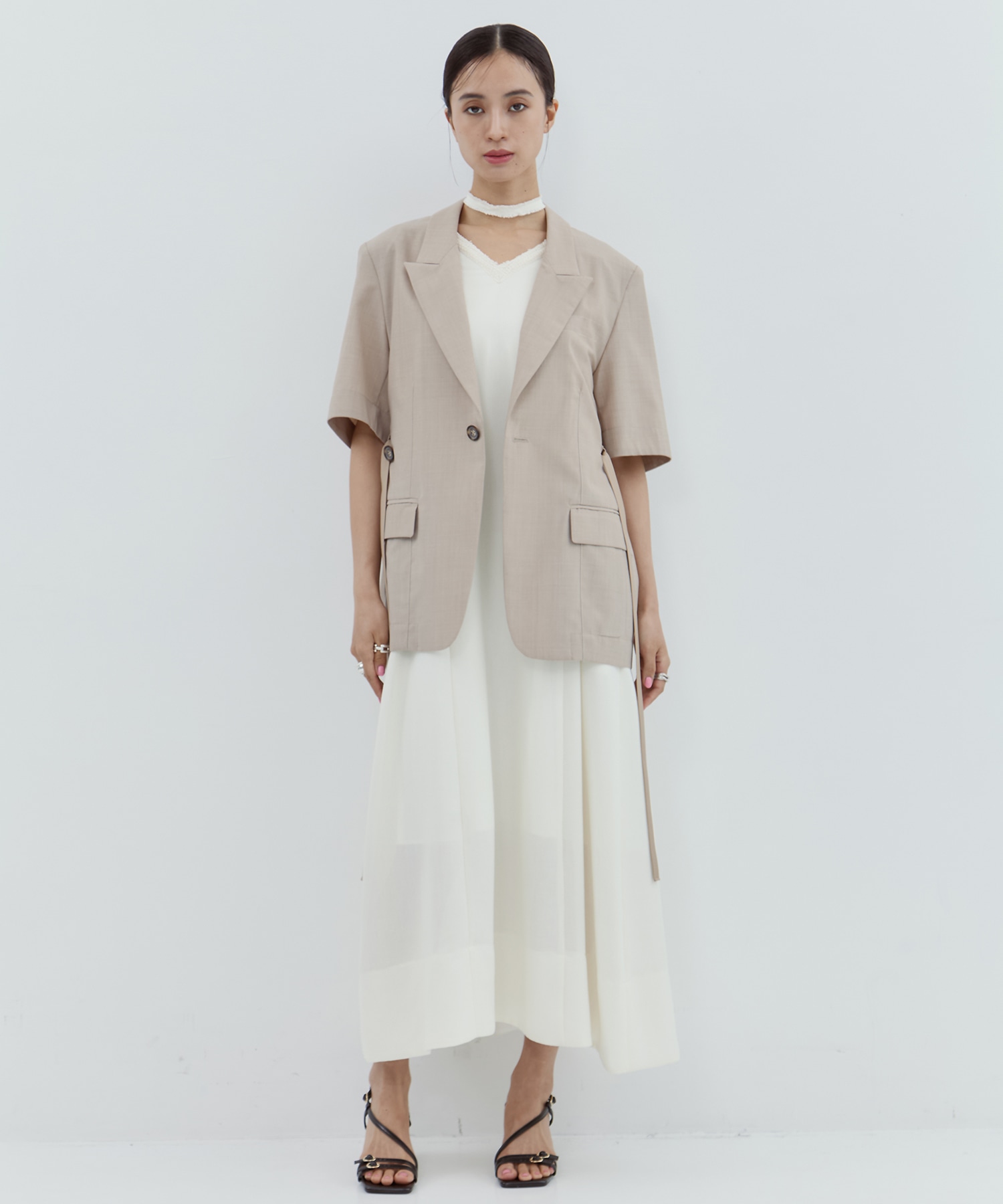 Half Sleeve Summer Wool Jacket STUDIOUS