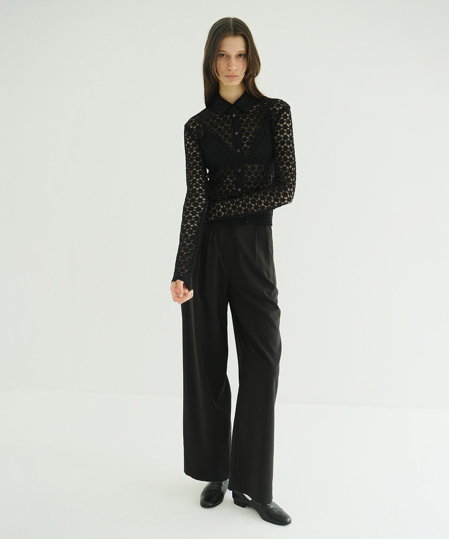 3D FLOWER LACE SHIRT CLANE