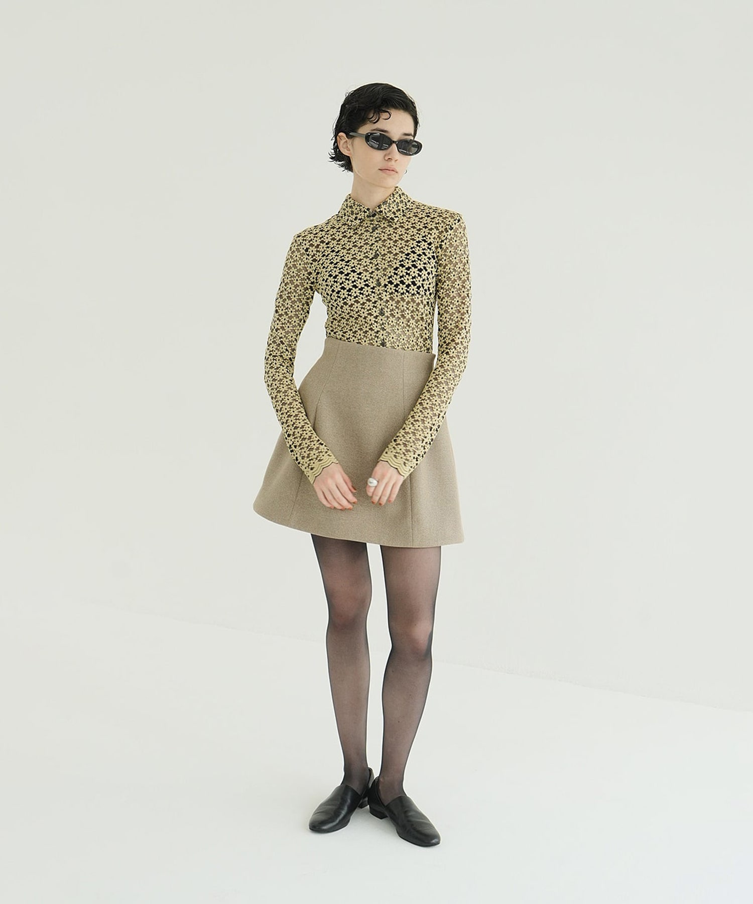 3D FLOWER LACE SHIRT CLANE