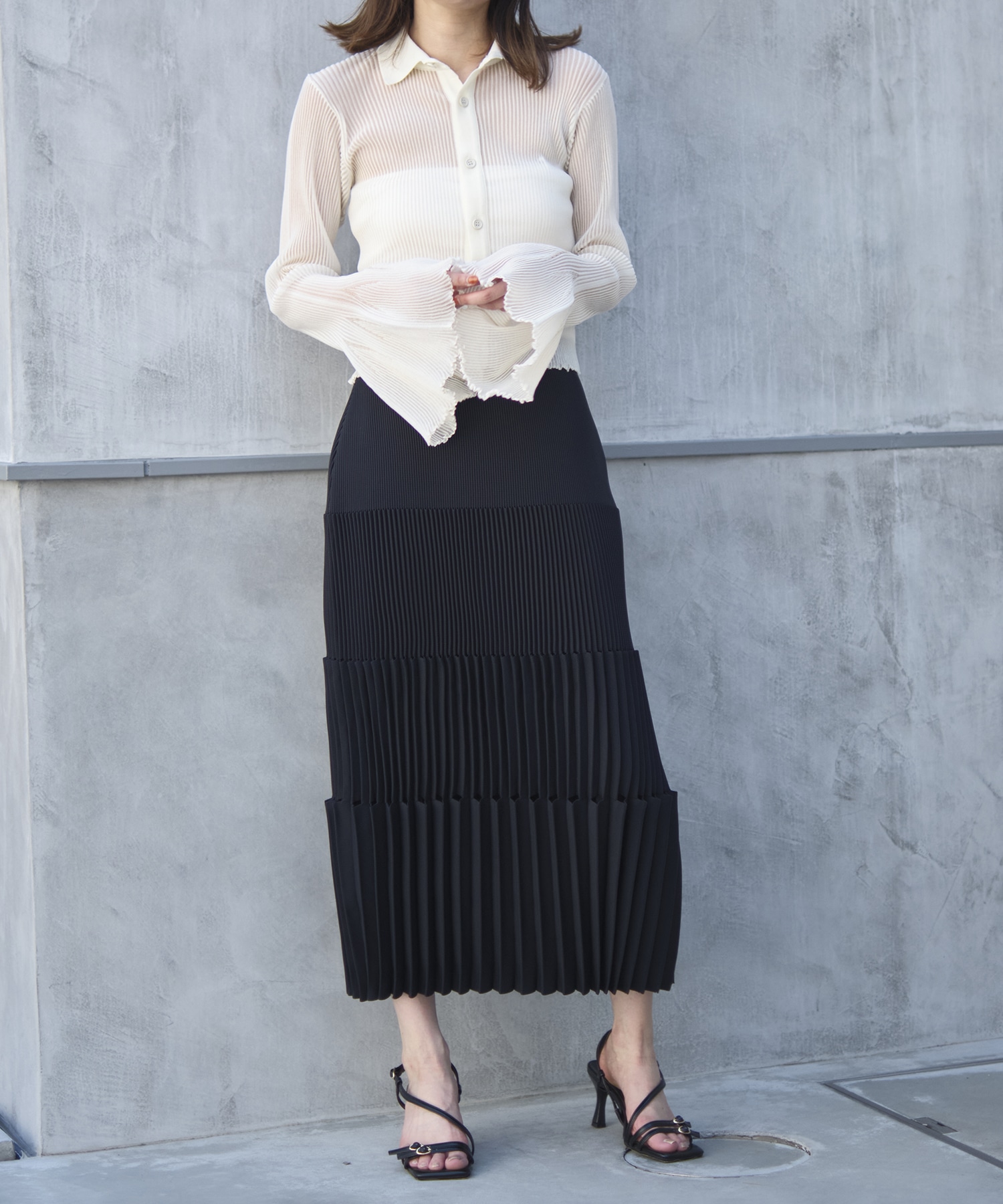 HYPHA LUCENT GLITTER SHIRT CARDIGAN CFCL