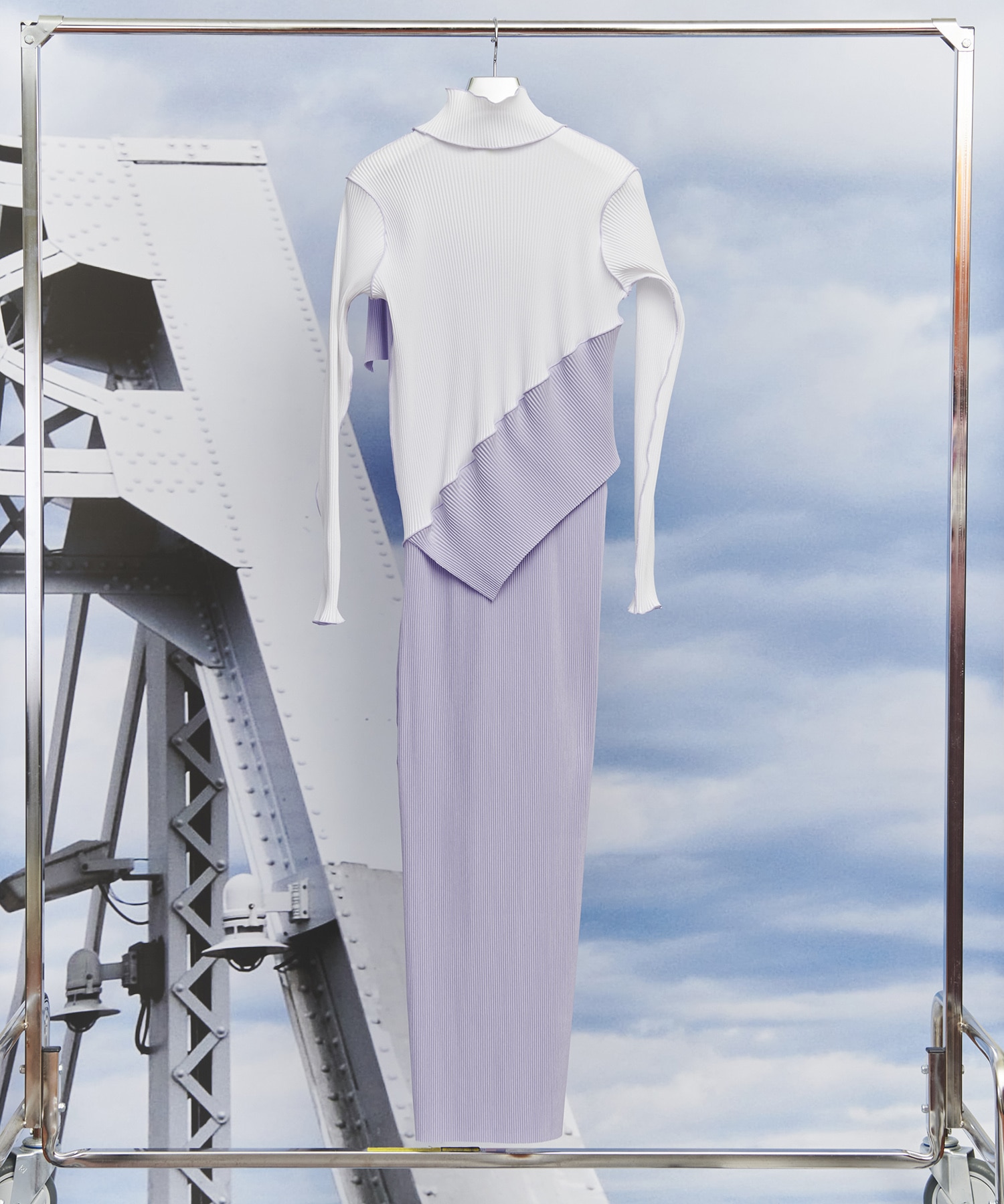 SPIRAL WAVE LONG SLEEVE DRESS *HIGH NECK TYPE kotohayokozawa