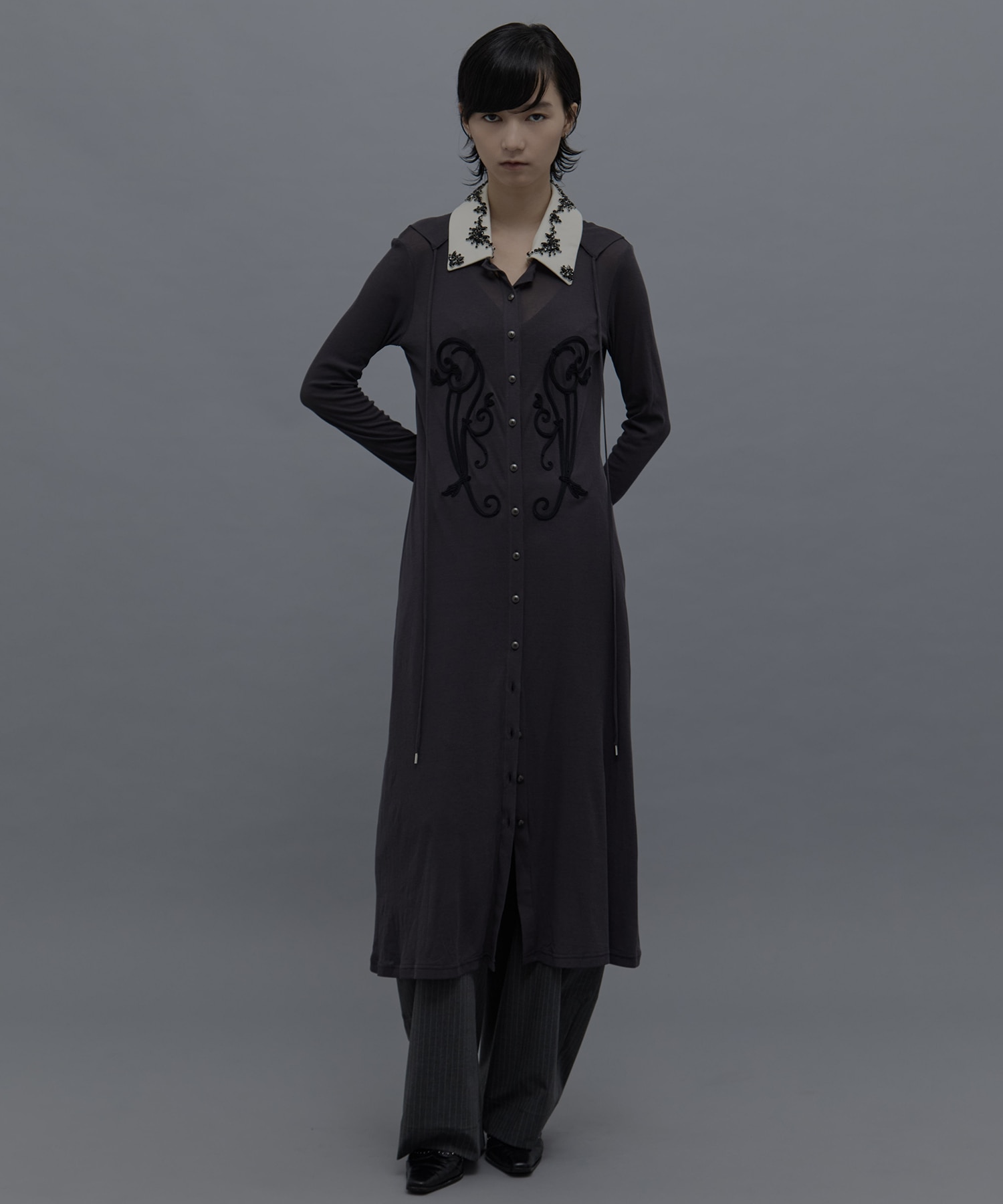 別注 iron embroidery cotton sheer onpiec tanakadaisuke