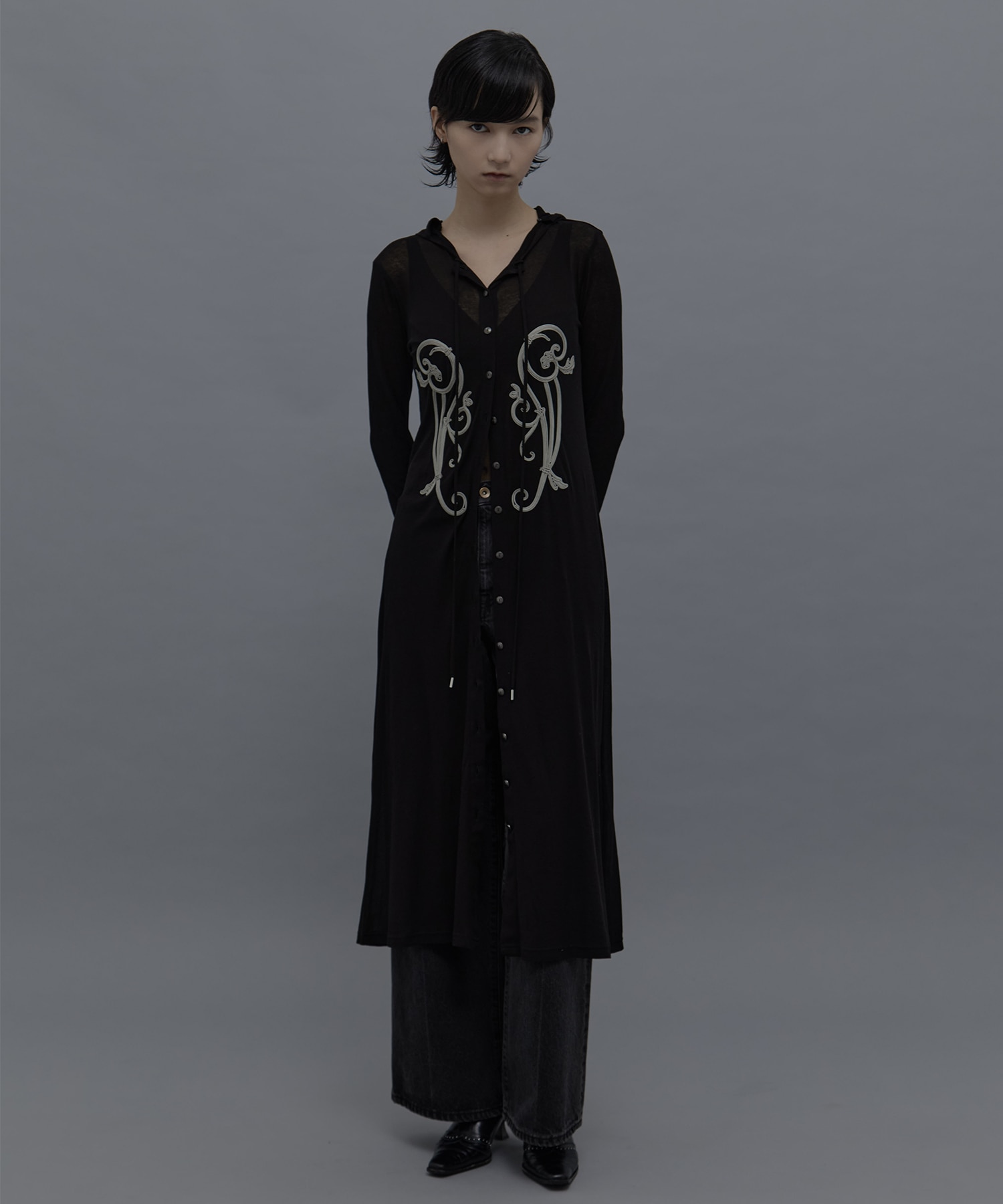 別注 iron embroidery cotton sheer onpiec tanakadaisuke