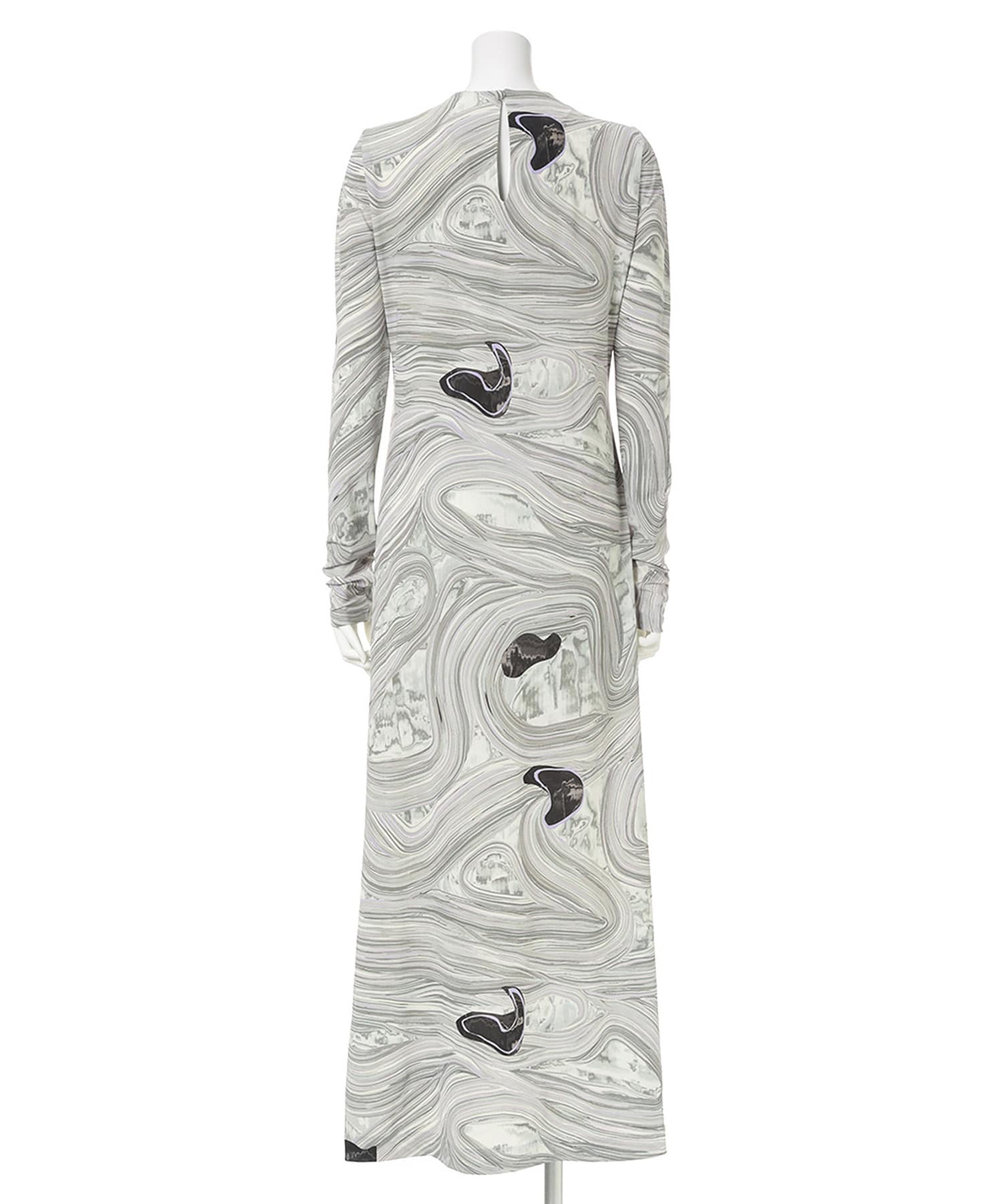 Marble Print Jersey Dress Mame Kurogouchi