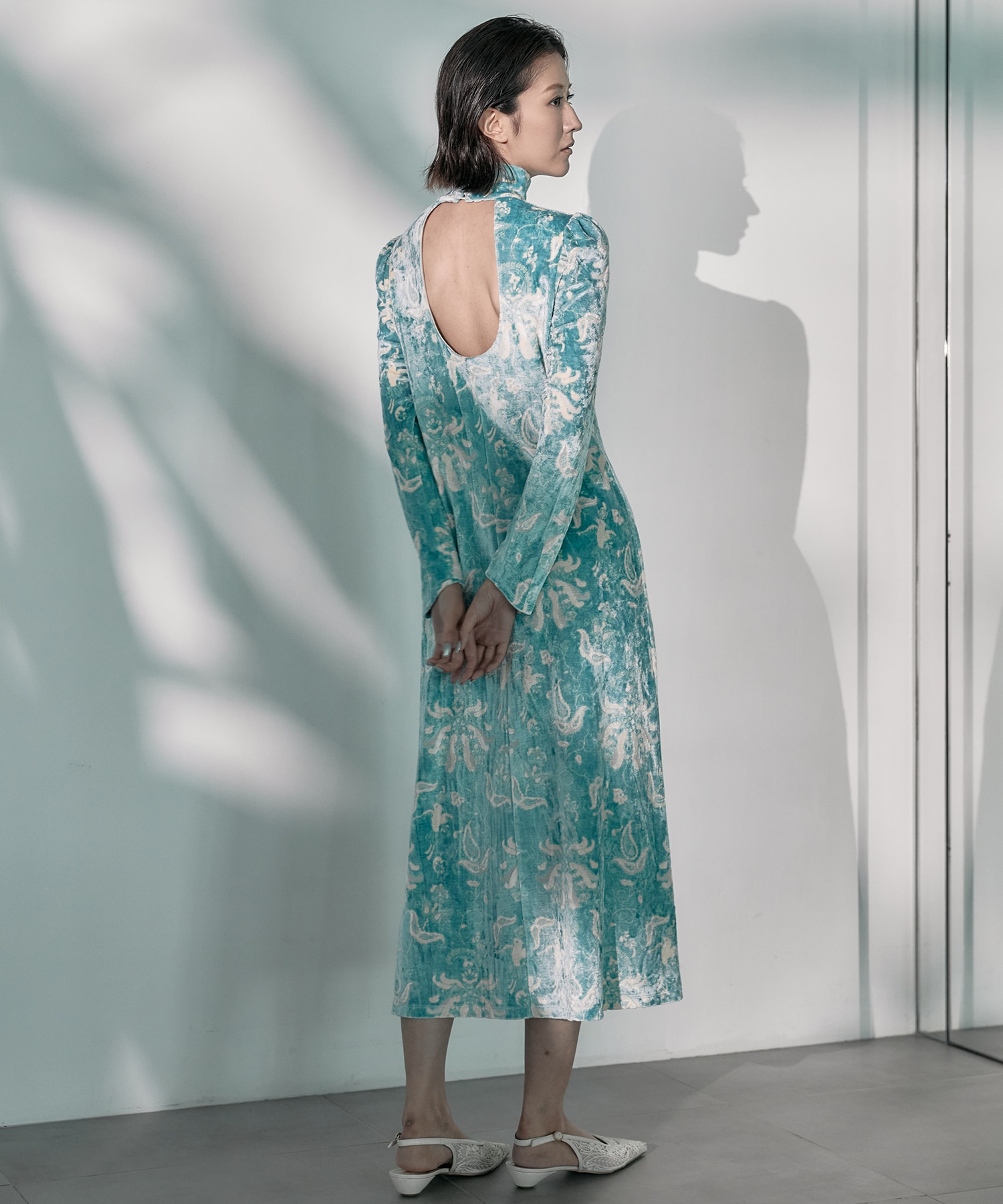 別注 Velour Jersey High Neck Dress Mame Kurogouchi