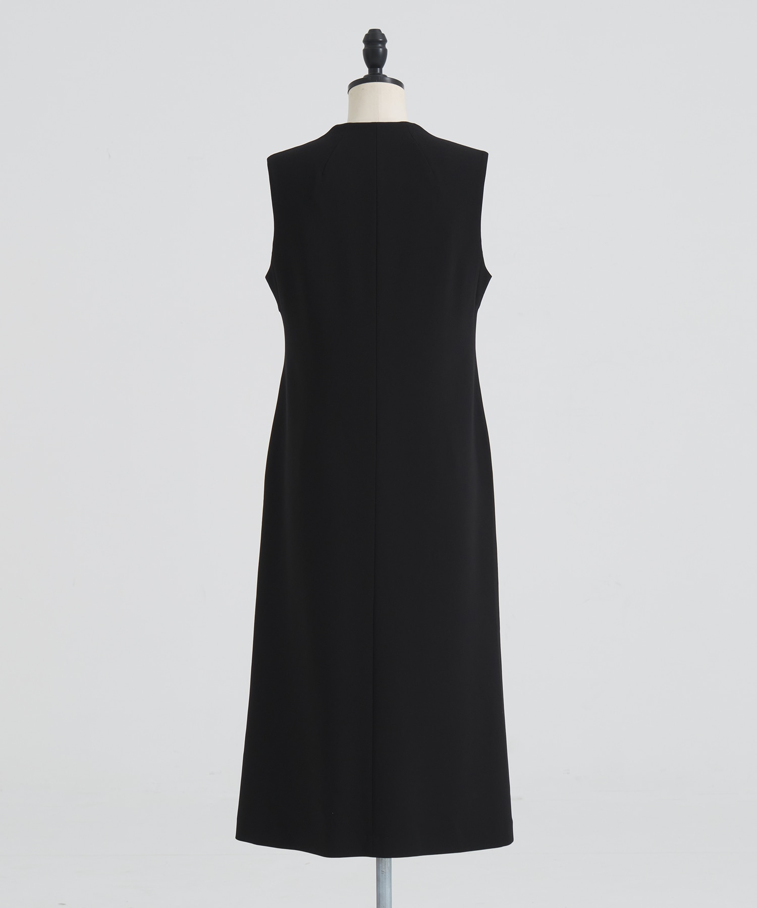 Acetate Polyester Embroidered Buttonholes Sleeveless Dress Mame Kurogouchi