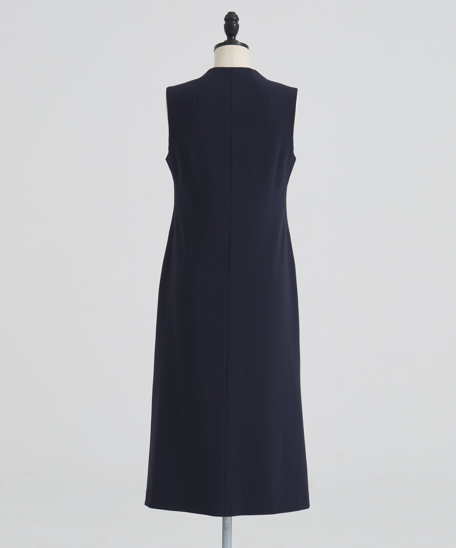 Acetate Polyester Embroidered Buttonholes Sleeveless Dress Mame Kurogouchi