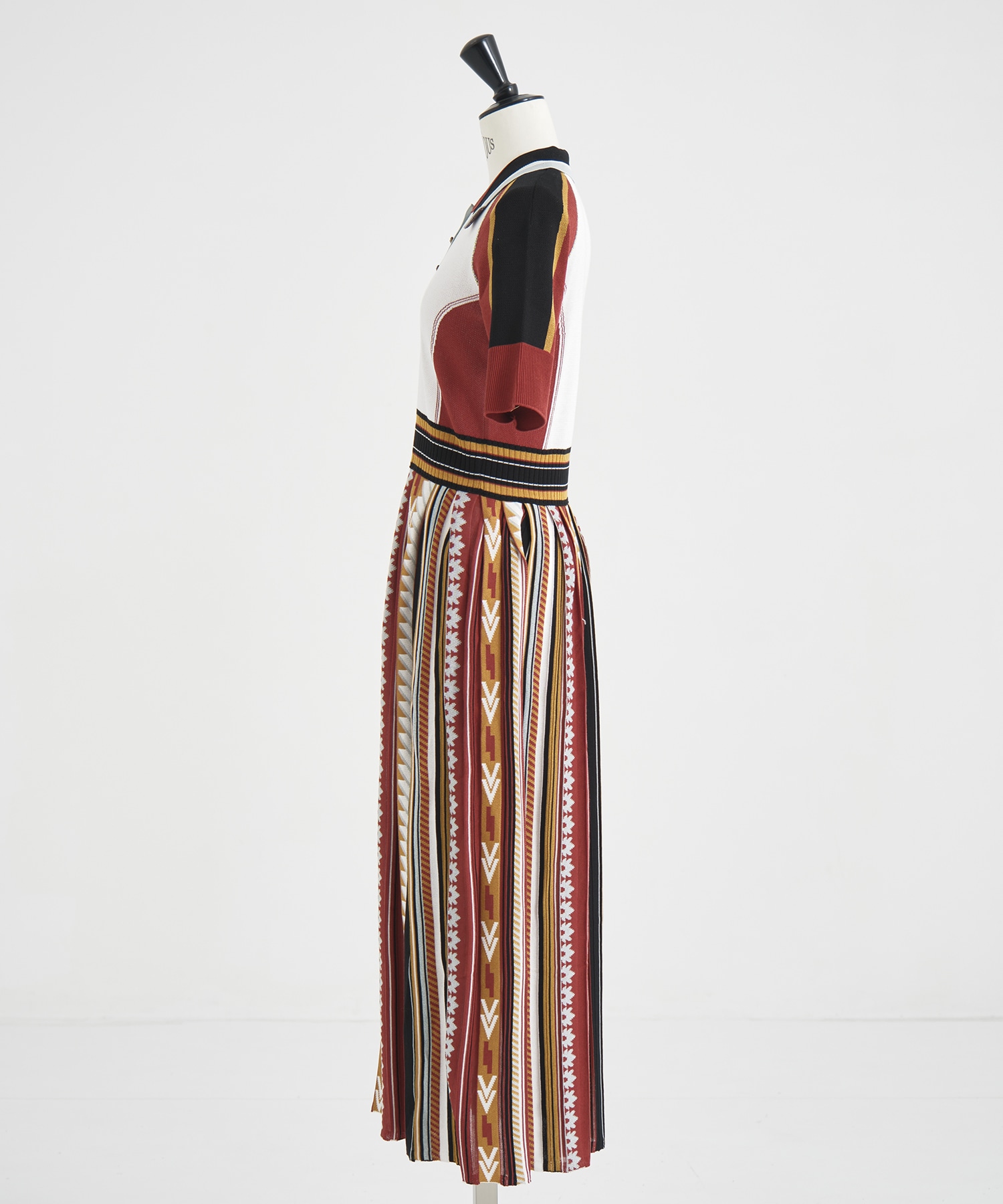 Geometric Pattern Knitted Dress Mame Kurogouchi