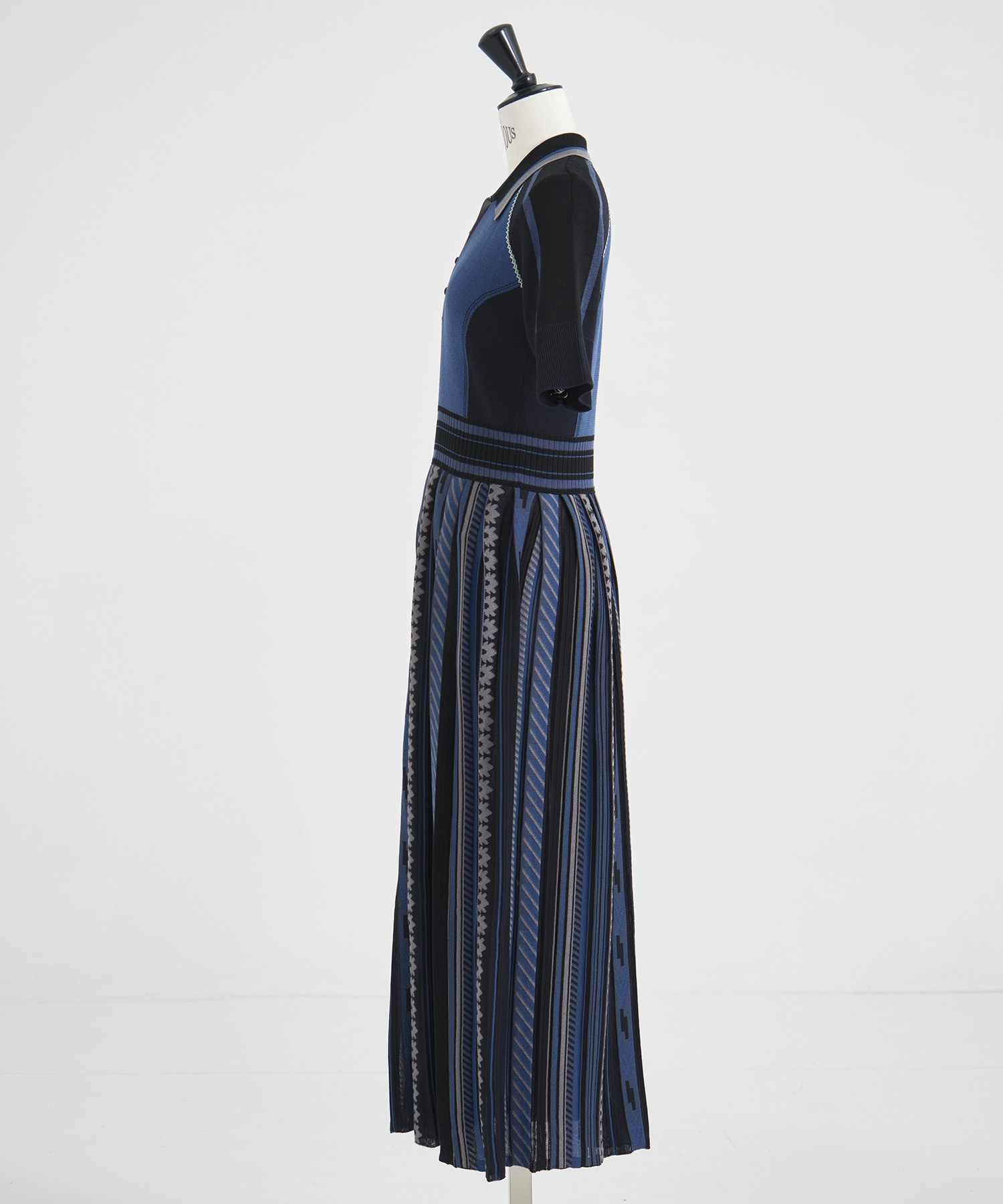 Geometric Pattern Knitted Dress Mame Kurogouchi