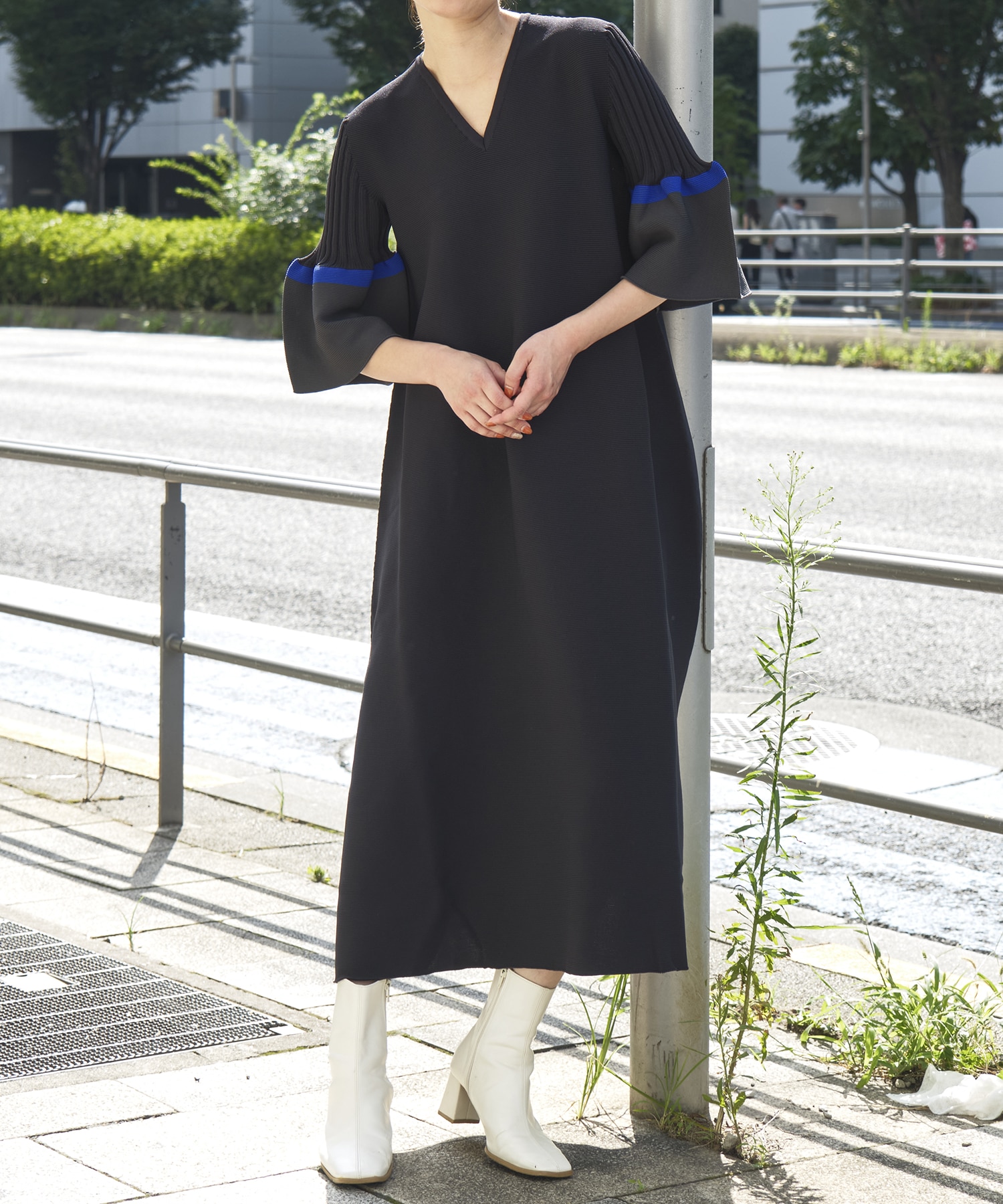 POTTERY SHORT BELL SLEEVE FLARE DRESS CFCL