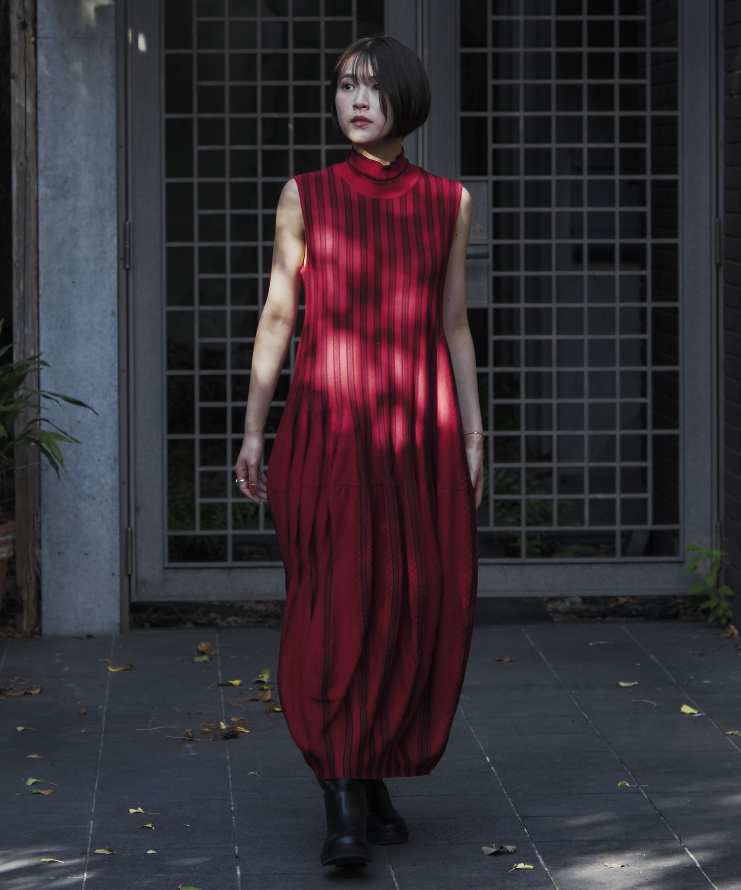 Asymmetric Knitted Volume Dress Mame Kurogouchi