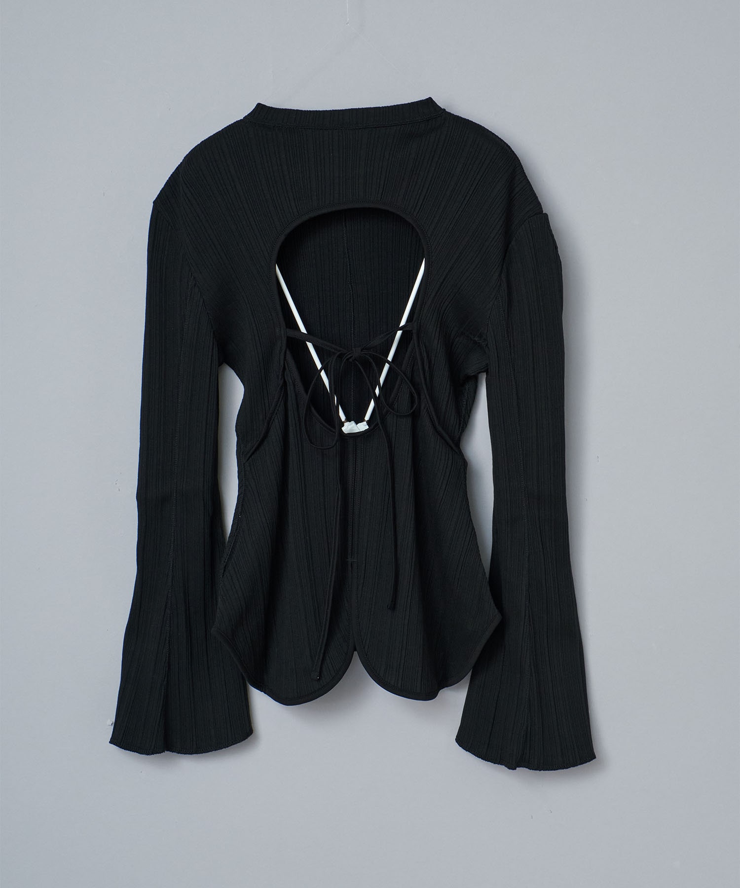 Random Ribbed Organic Cotton Long Sleeve Top Mame Kurogouchi