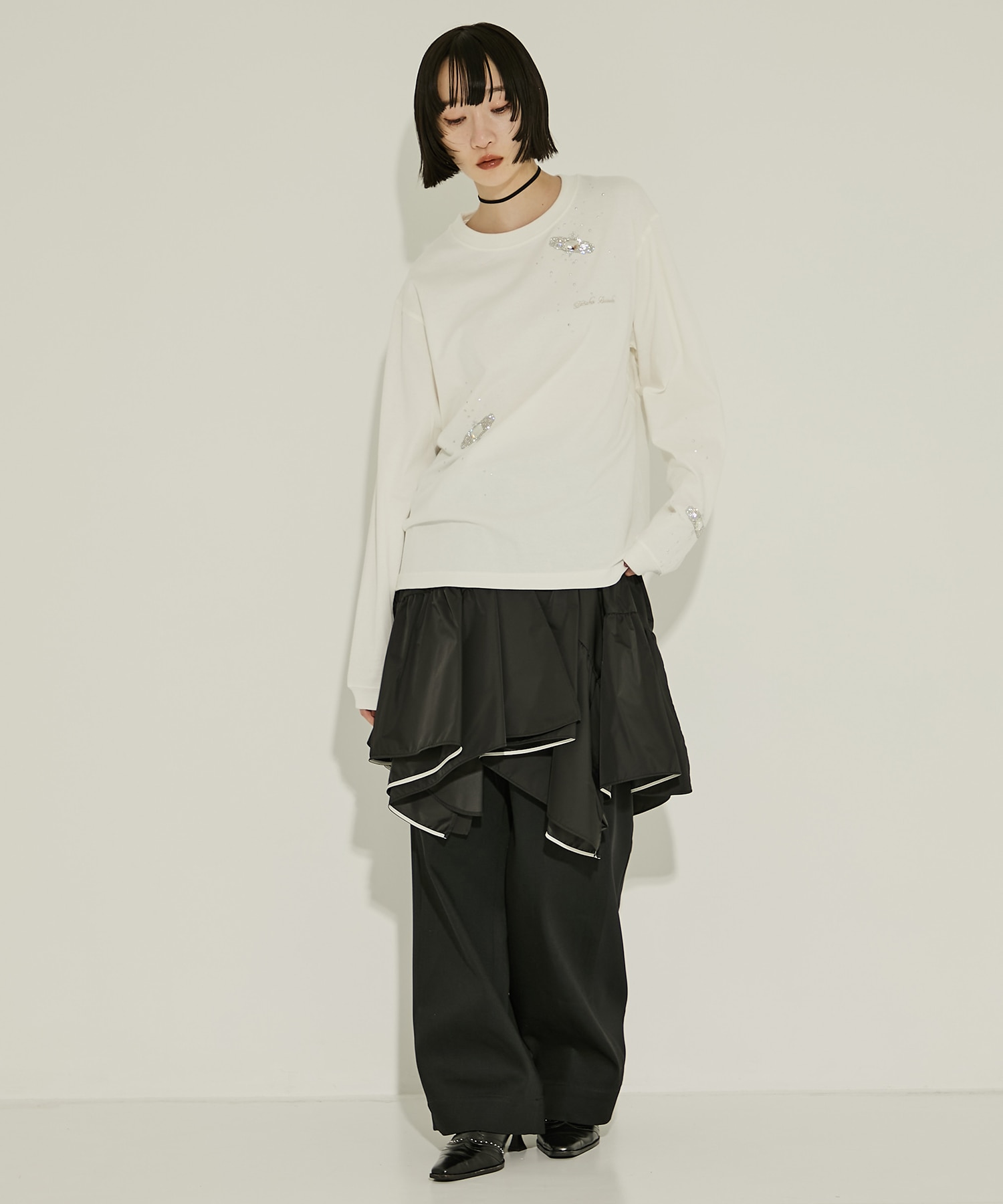 今季　Bijou Aid T-shirt White Bijou Aid long sleeve T-shirt White【stock】 – tanakadaisuke