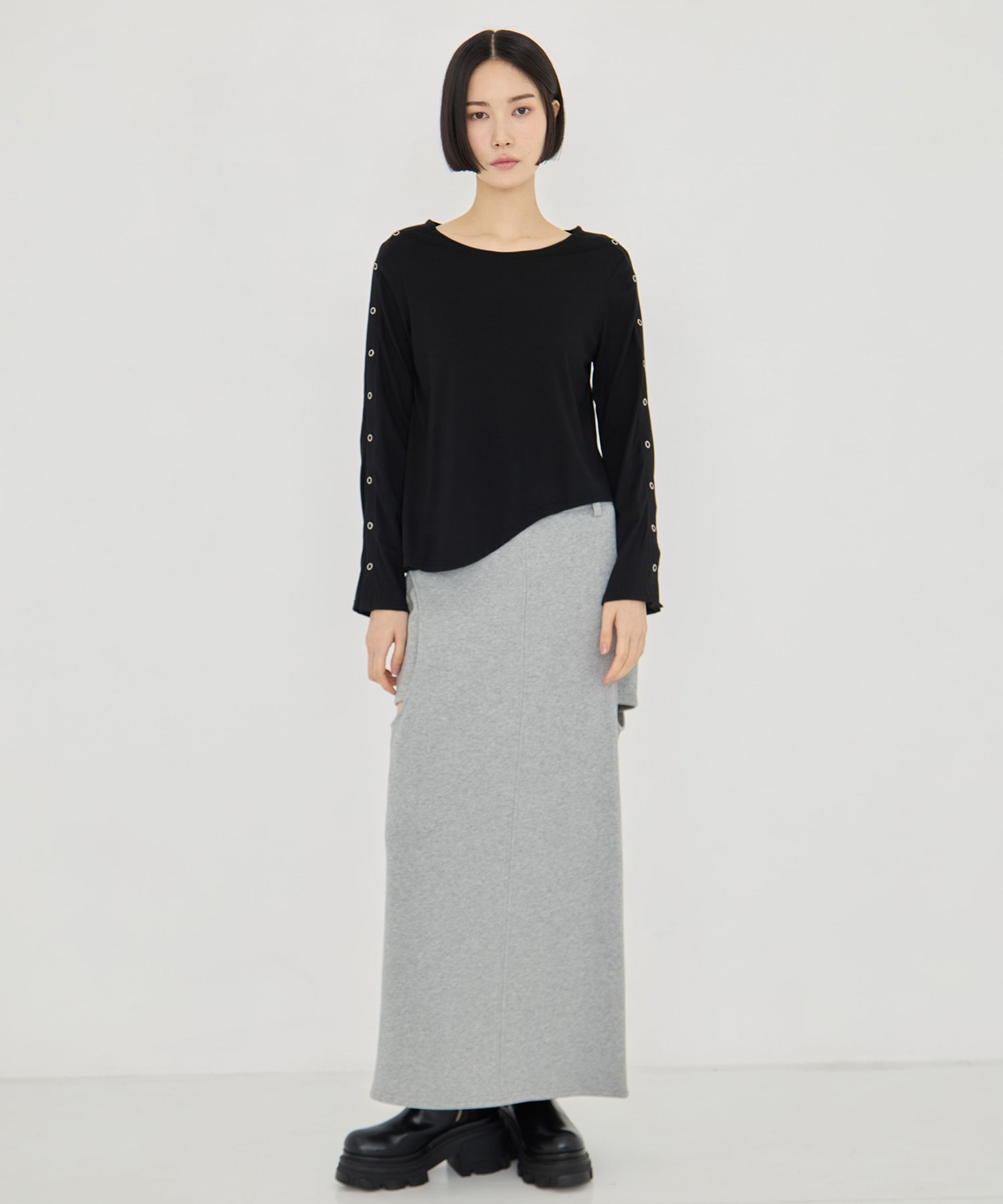 SHOULDER SNAP LONG SLEEVE TEE STUDIOUS