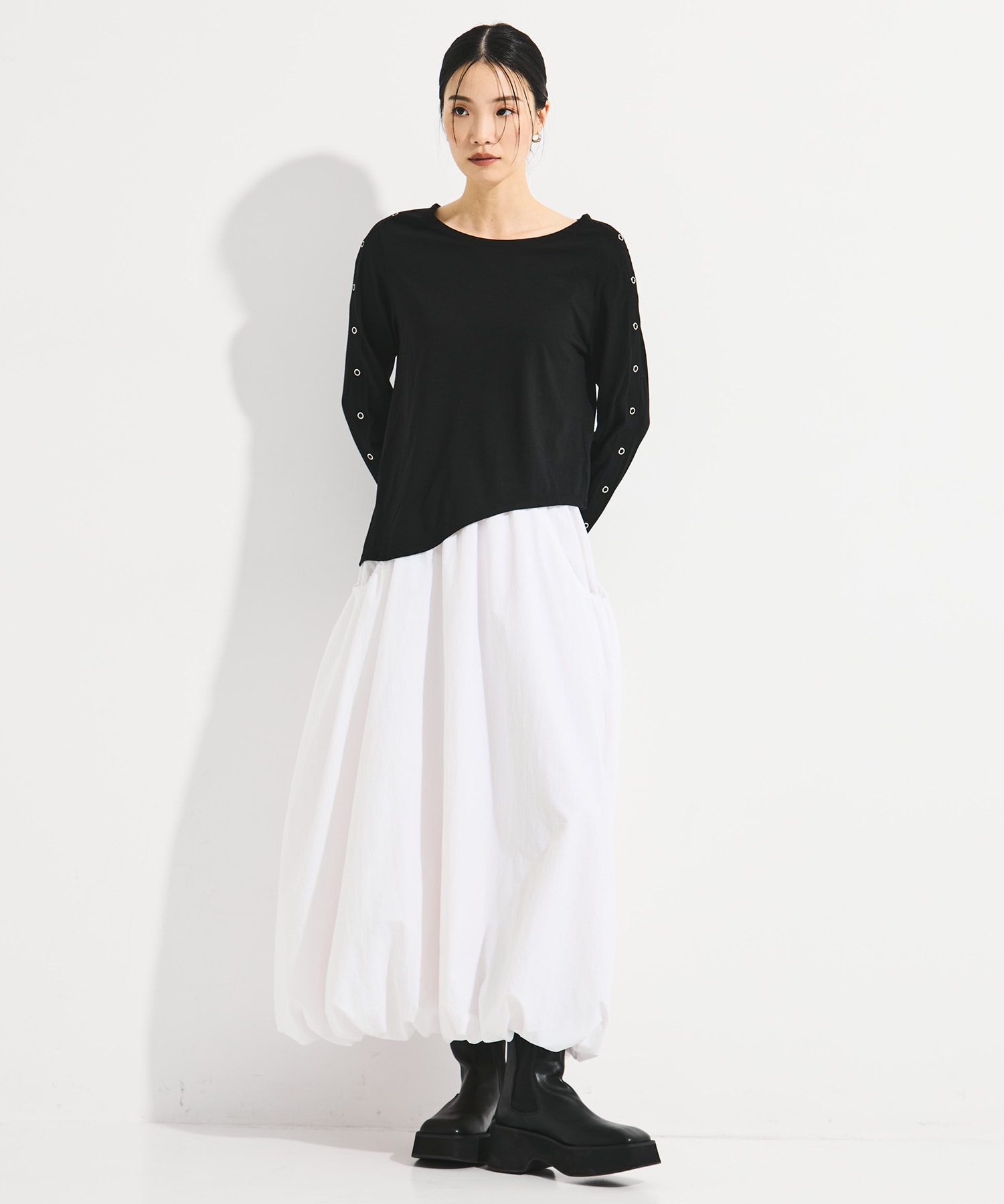 SHOULDER SNAP LONG SLEEVE TEE STUDIOUS