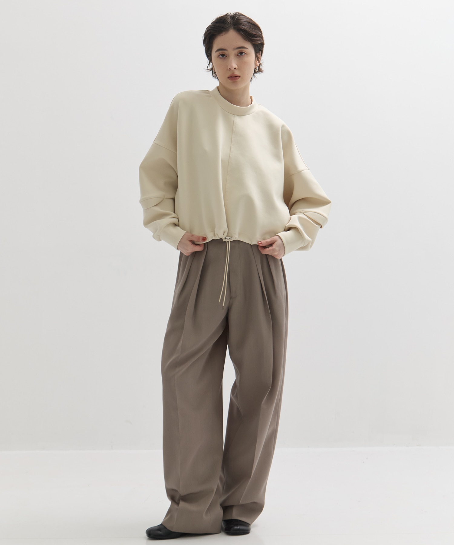 Draw Cord Cropped T UJOH