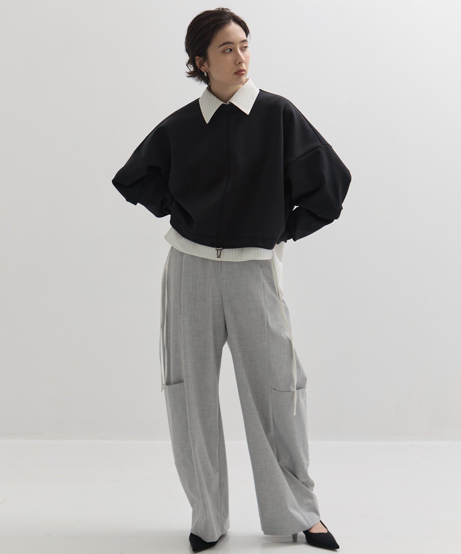 Draw Cord Cropped T UJOH