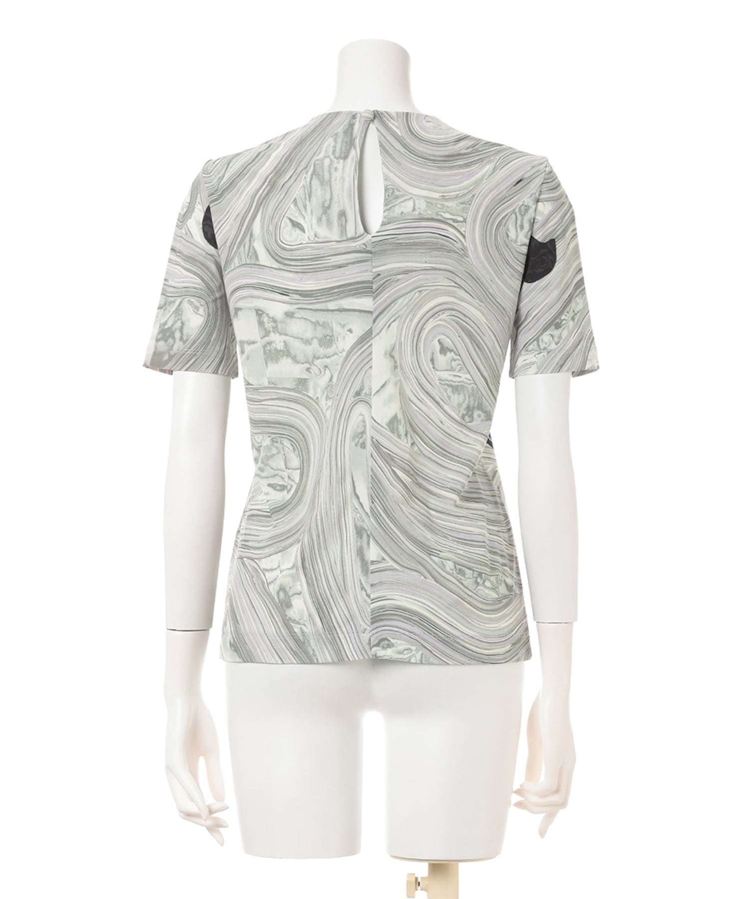 Marble Print Jersey Short Sleeve Top Mame Kurogouchi