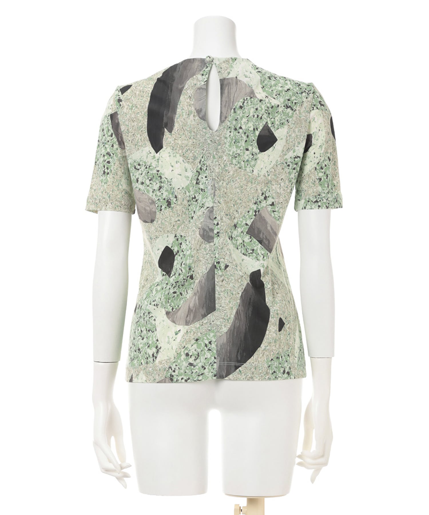 Marble Print Jersey Short Sleeve Top Mame Kurogouchi
