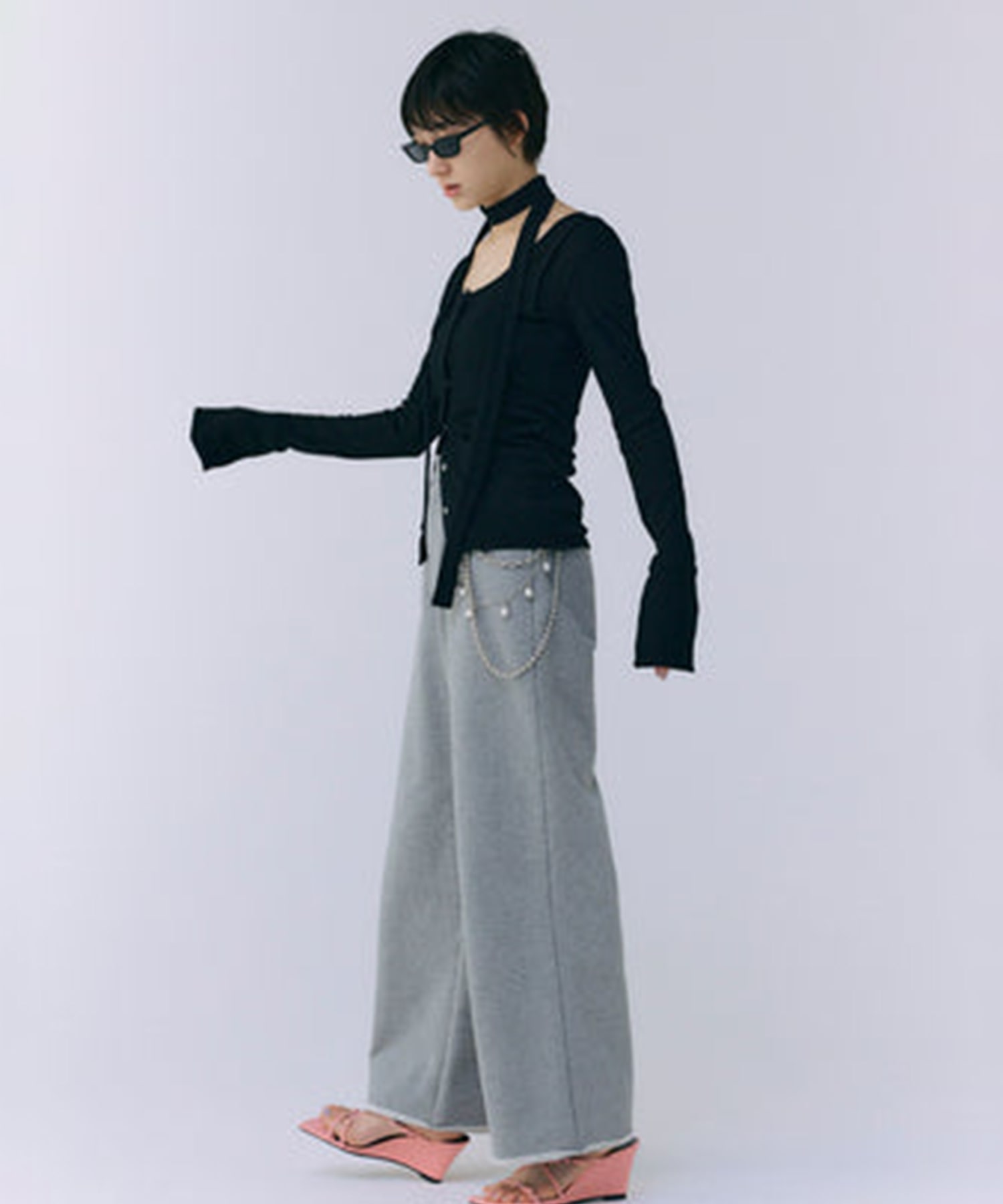 SCARF CHOKER TOPS JOSEMOON